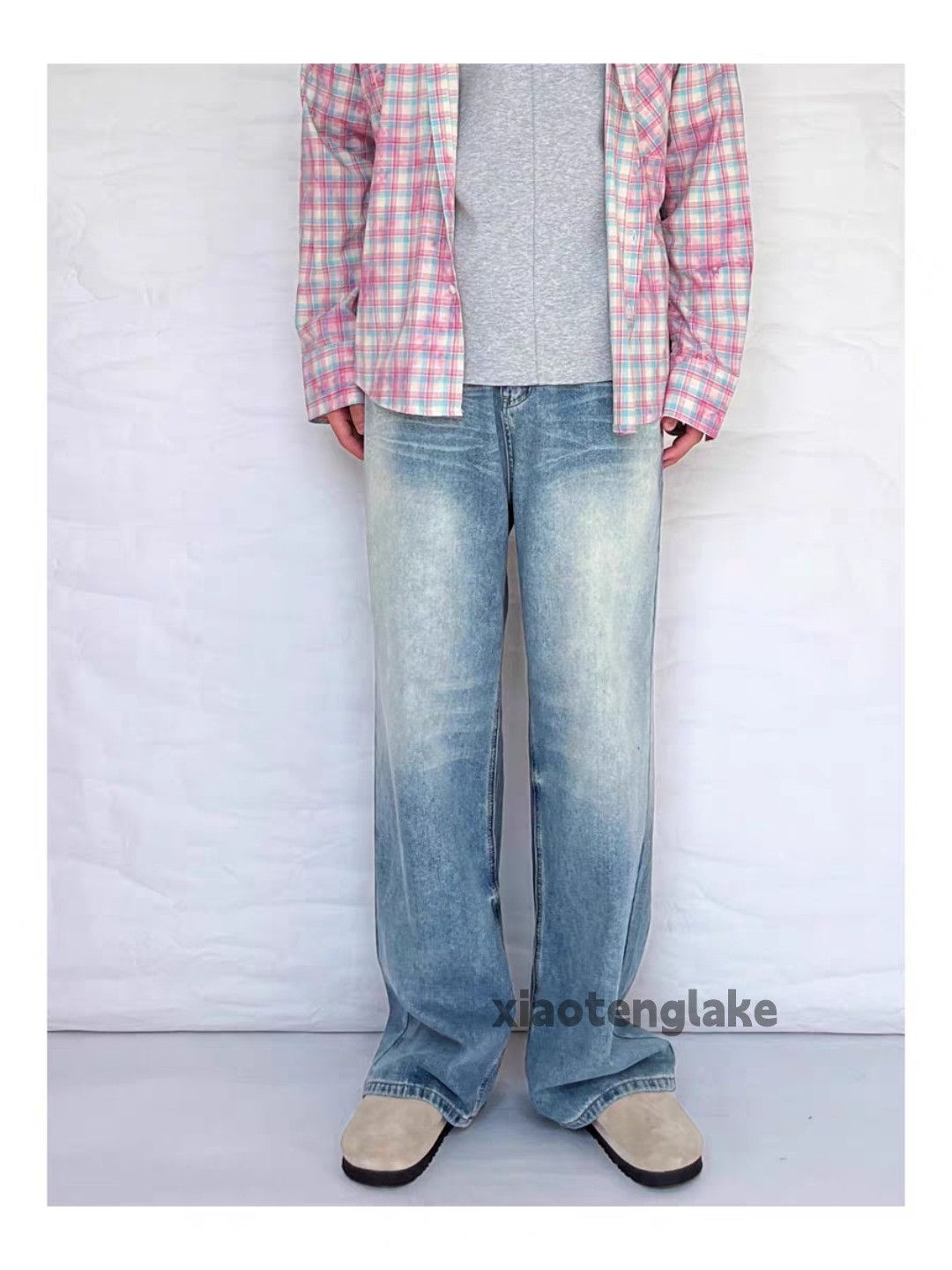 Jean × Vintage washed faded cleanfit loose baggy yuppie jeans Size US 28 / EU 44 - 1 Thumbnail