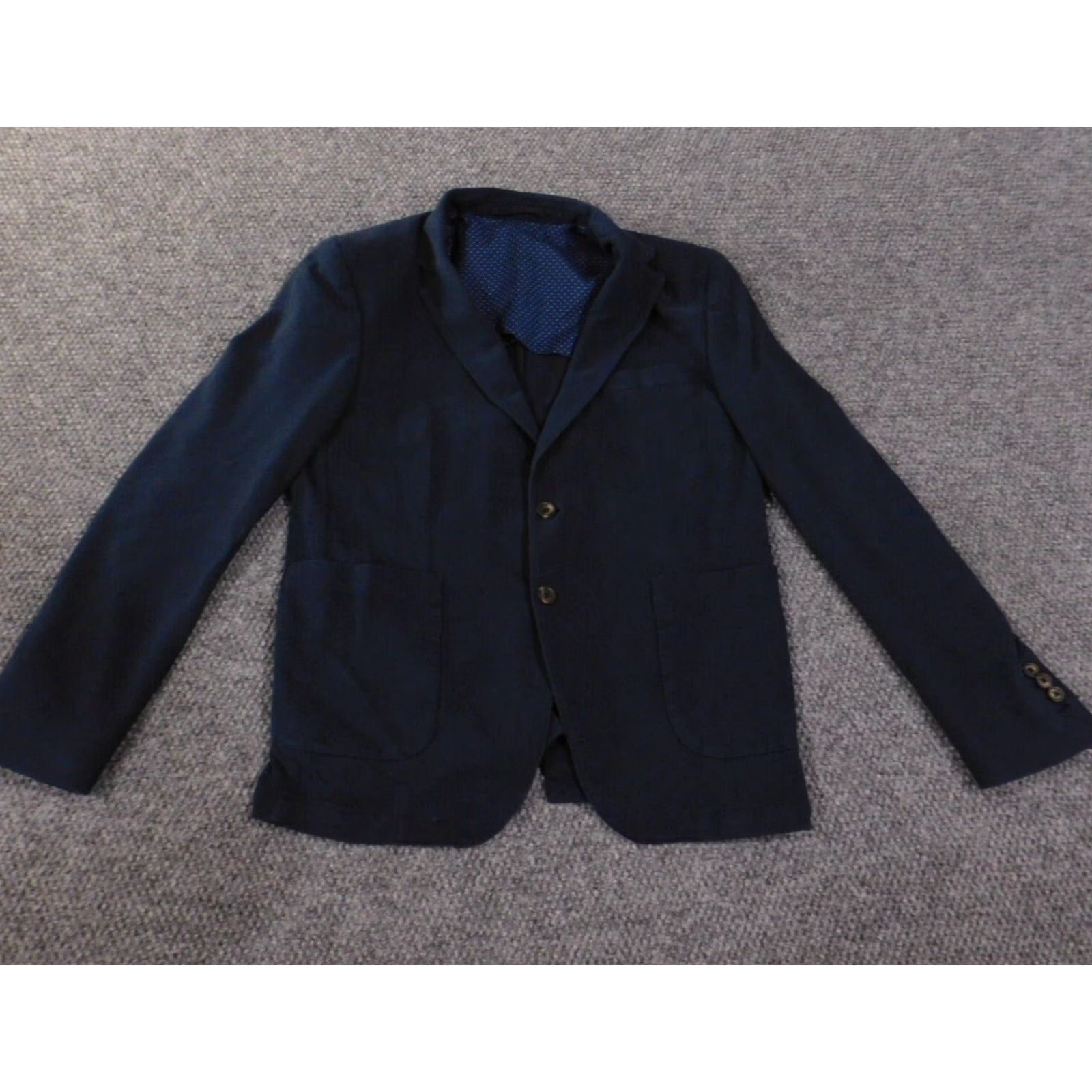 Boden Boden Blazer Jacket 42R Blue Cotton Tweed Business Casual Regular Mens Size 42R - 2 Thumbnail
