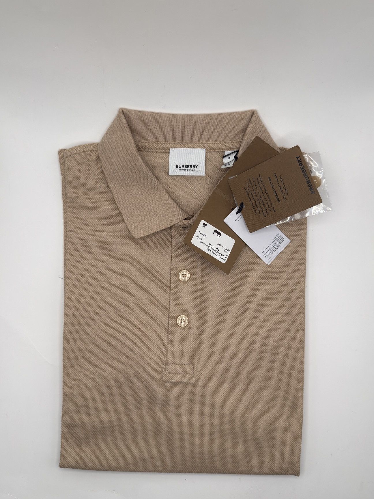 Burberry Burberry Polo Tee Shirt Soft Fawn M Size US M / EU 48-50 / 2 - 2 Thumbnail