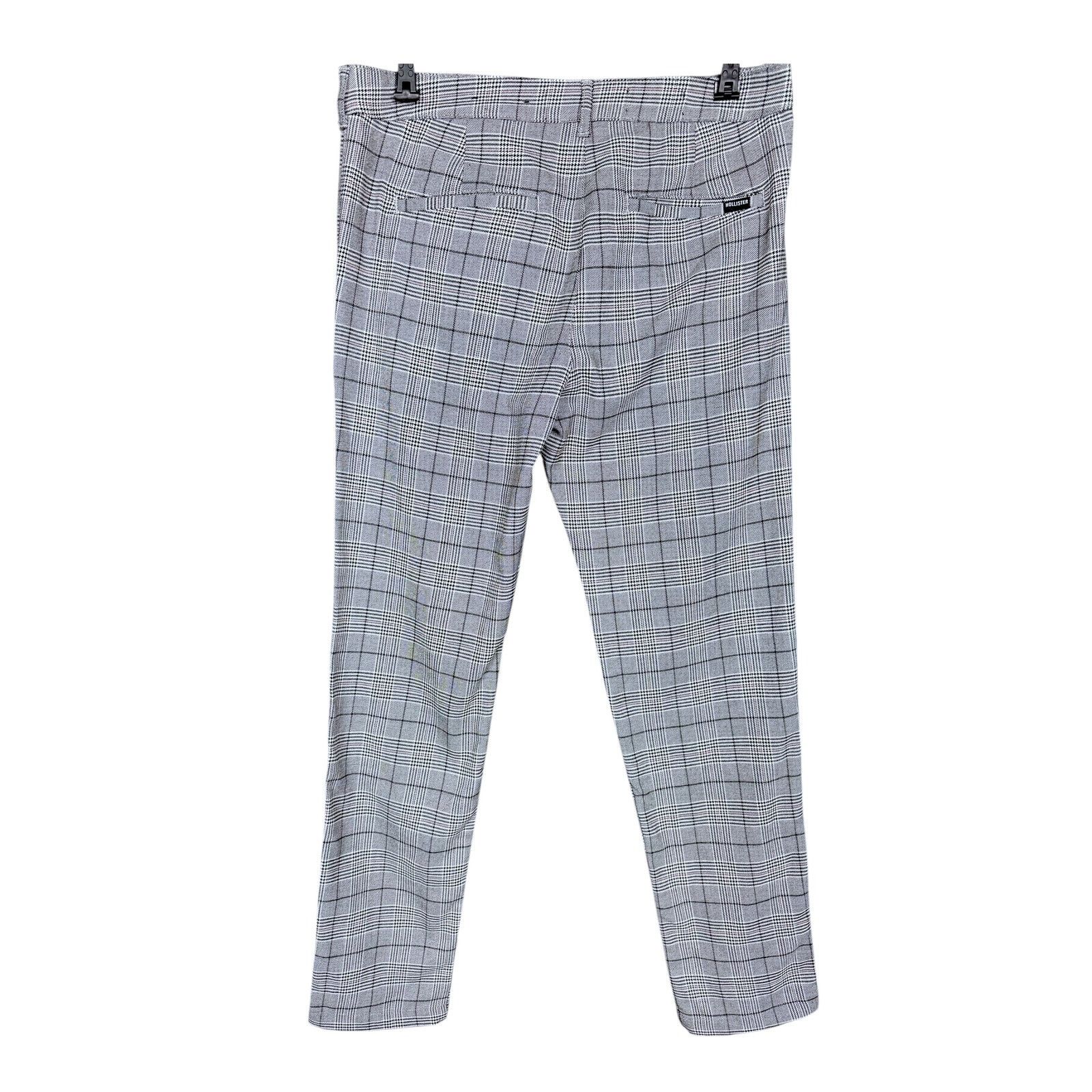 Hollister Hollister Skinny Windowpane Check Chino Gray Pants 31x32 Size US 31 - 4 Thumbnail