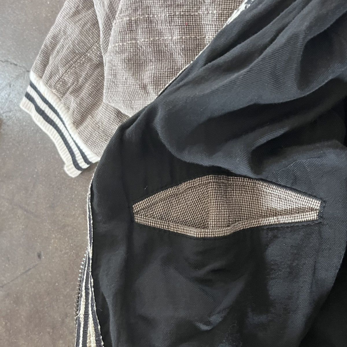 Haider Ackermann SS12 Haider Ackermann Linen Houndstooth Bomber Size US XL / EU 56 / 4 - 7 Thumbnail