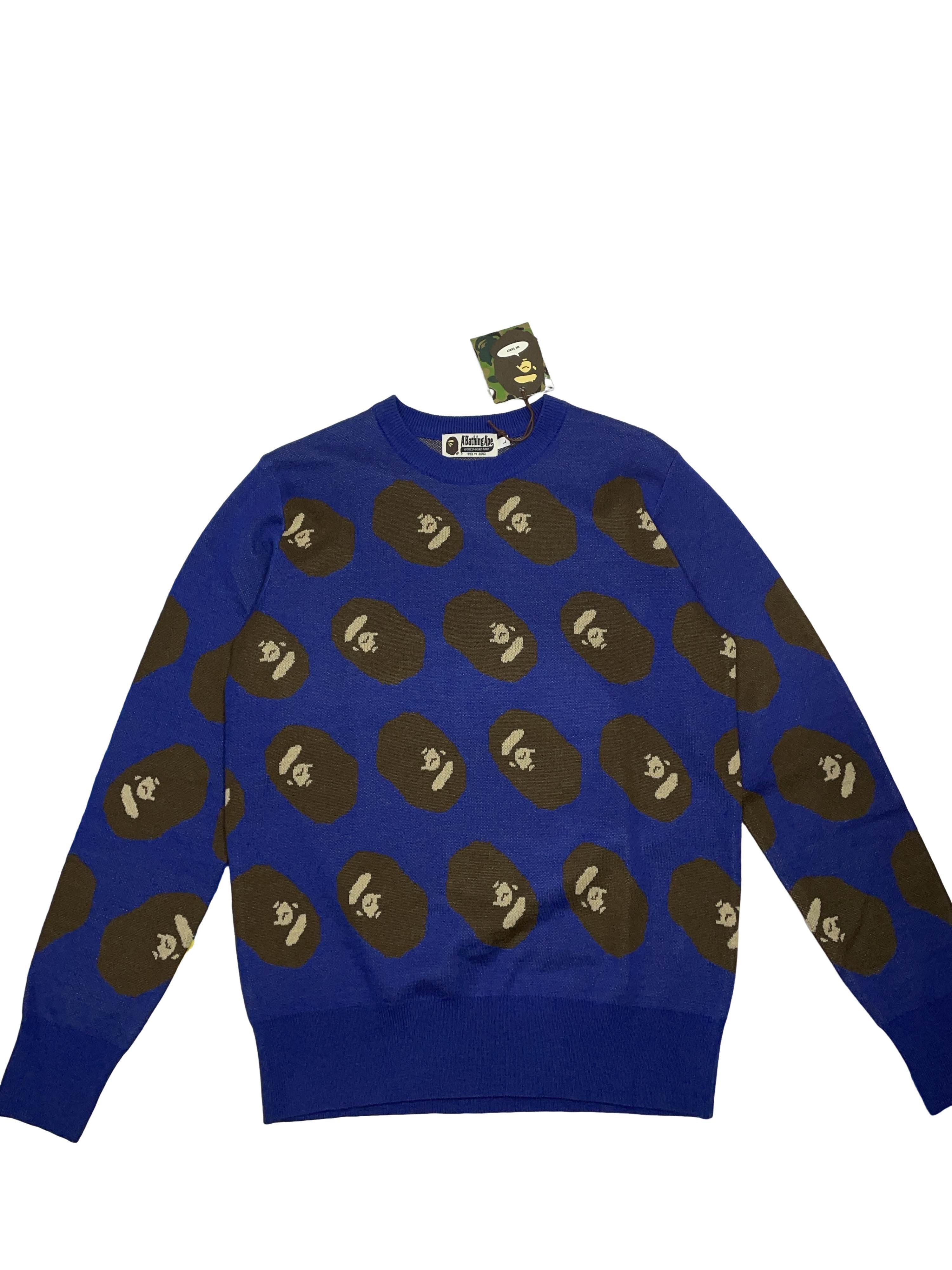 トップス 00s vintage A BATHING APE cashmere knit Bape Ape Face Knit Sweater | Grailed