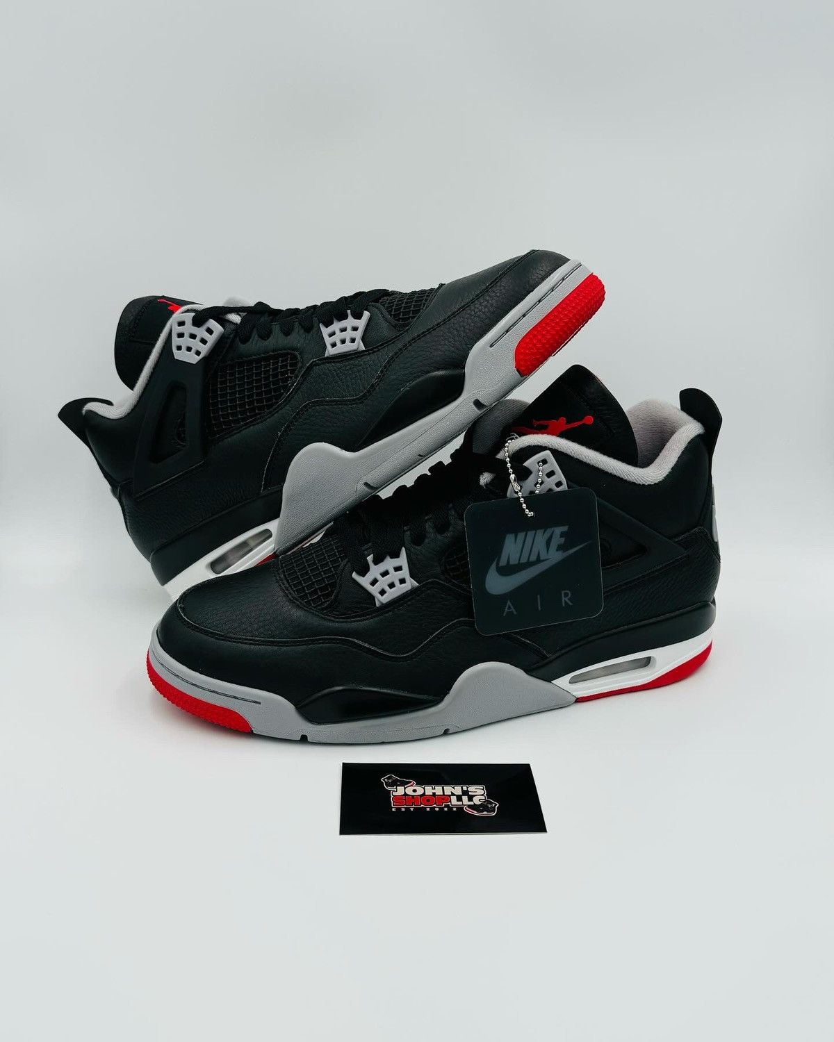 image of Jordan Nike Jordan 4 Bred Reimagined Size 12 Men’S Shoes in Black, Men's