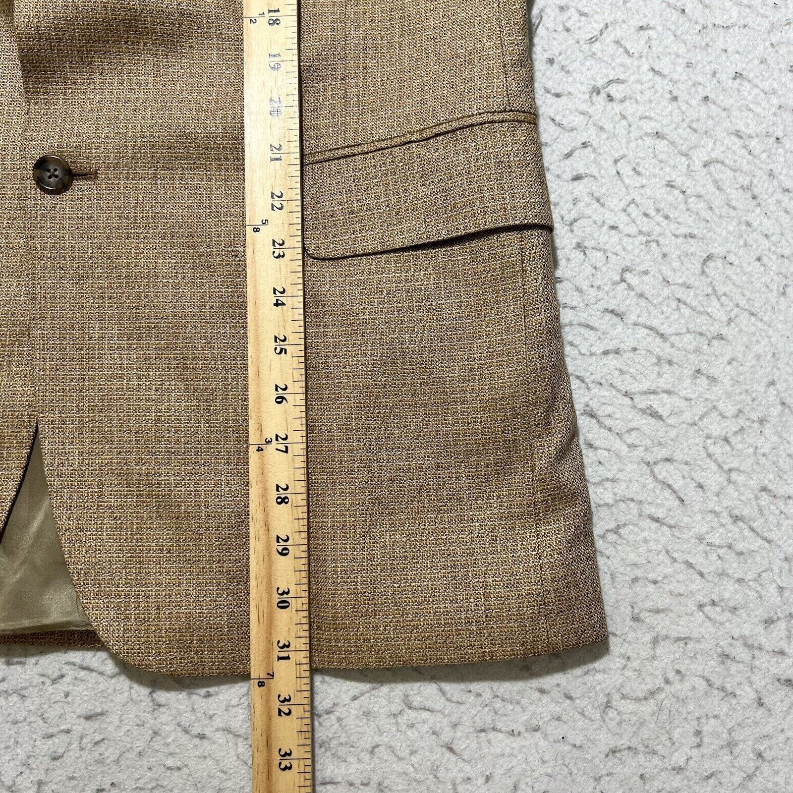 Jos. A. Bank Jos. A. Bank Silk Suit Jacket Light Tan Brown Sport Coat Size 44R - 11 Thumbnail