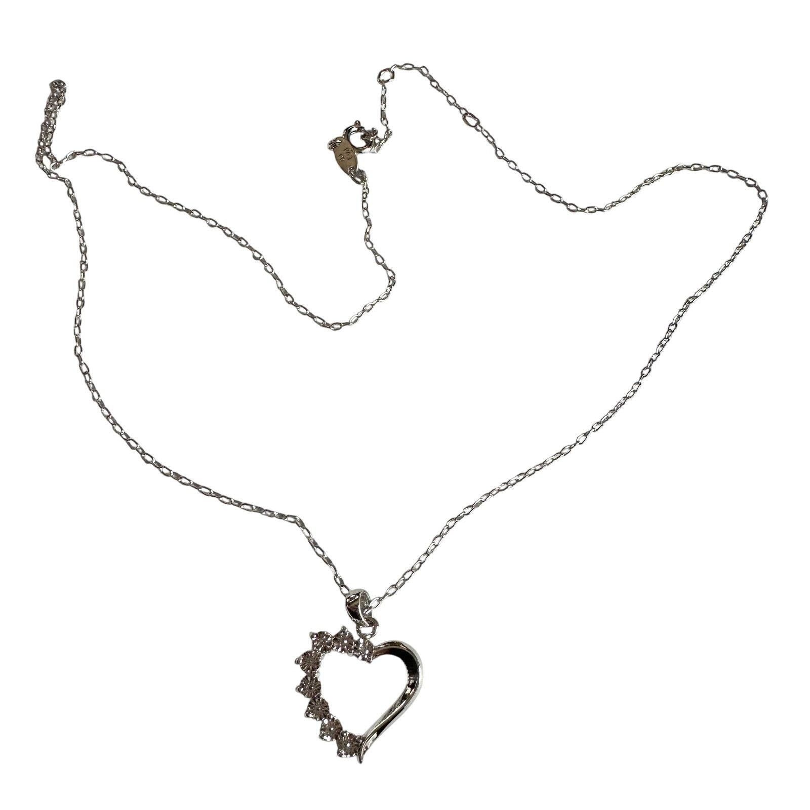 Other Beautiful Heart Necklace - Illusion Set Diamond Accent Size ONE SIZE - 2 Thumbnail
