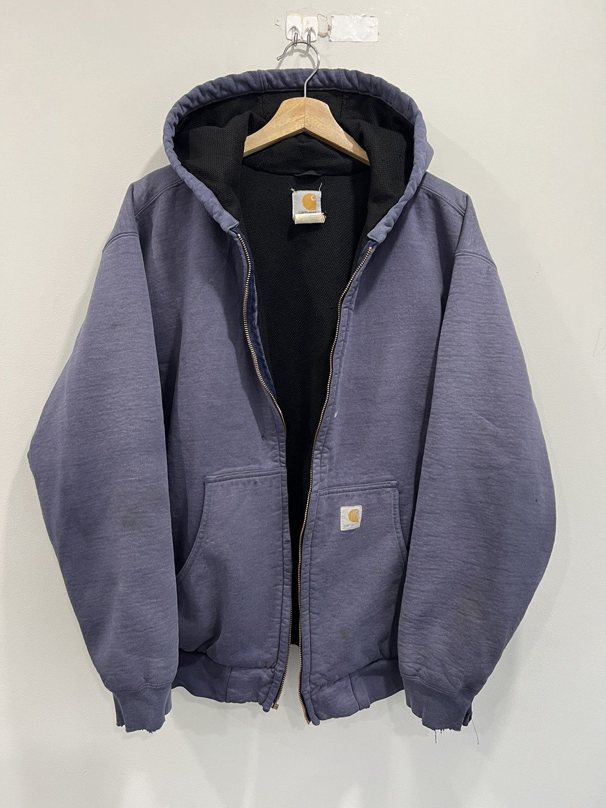 Carhartt × Vintage Vtg 90s Carhartt Sun Faded Thermal Zip Up