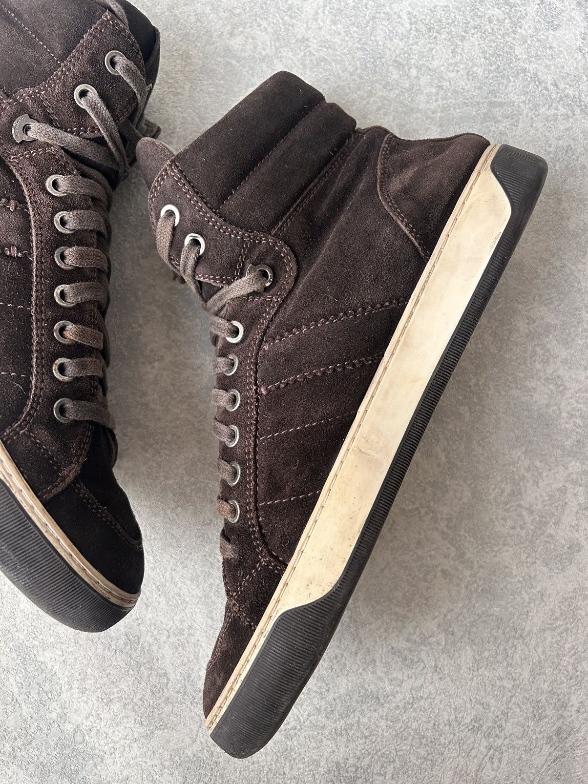 Moncler Vintage Moncler Suede High Top Sneakers Size US 10 / EU 43 - 5 Thumbnail