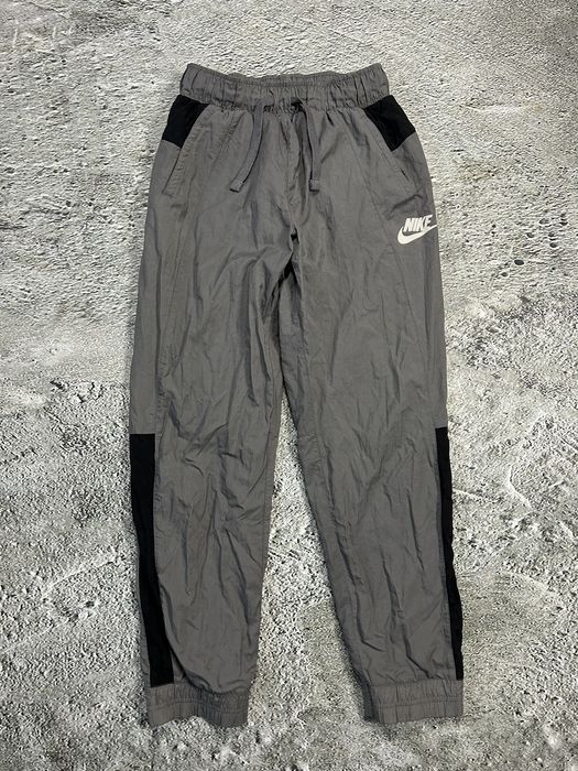 Nike vintage y2k drill logo swoosh grey track pants