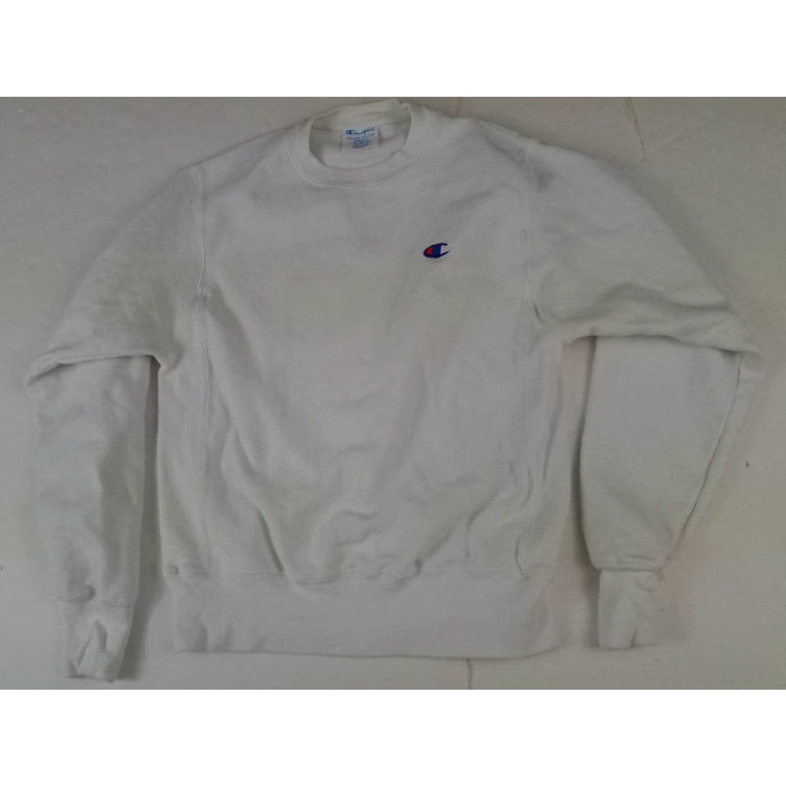 Champion VINTAGE Champion Reverse Weave Sweatshirt White S Women Crew Neck Pullover Long Sleeve Activewear Canvas Cotton Regular Size Size S / US 4 / IT 40 - 2 Thumbnail