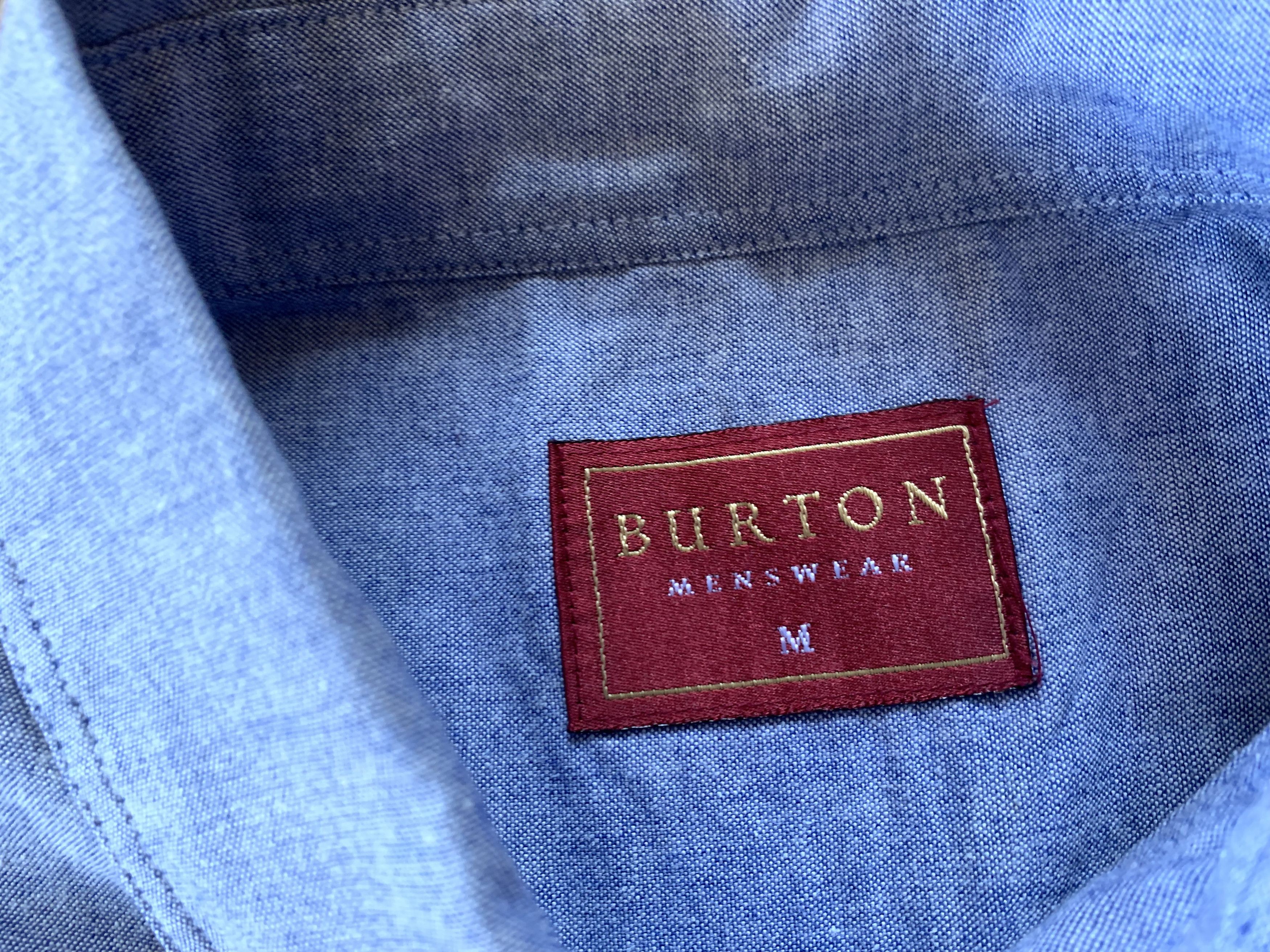 Burton Burton Light Blue Cotton Short Sleeve Shirt Size US M / EU 48-50 / 2 - 5 Thumbnail