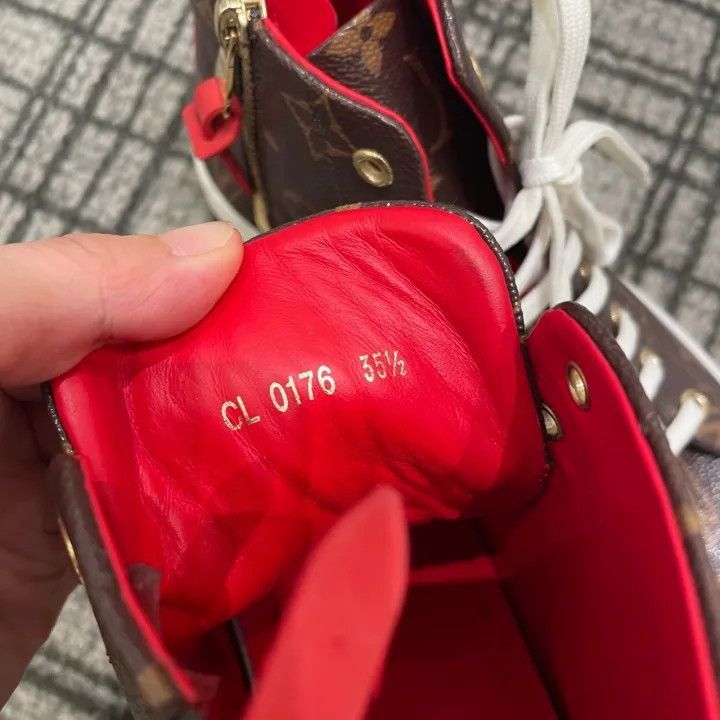 Louis Vuitton Louis Vuitton Classic Monogram High-Top Sneakers -2508 Size US 5.5 / EU 38 - 5 Thumbnail