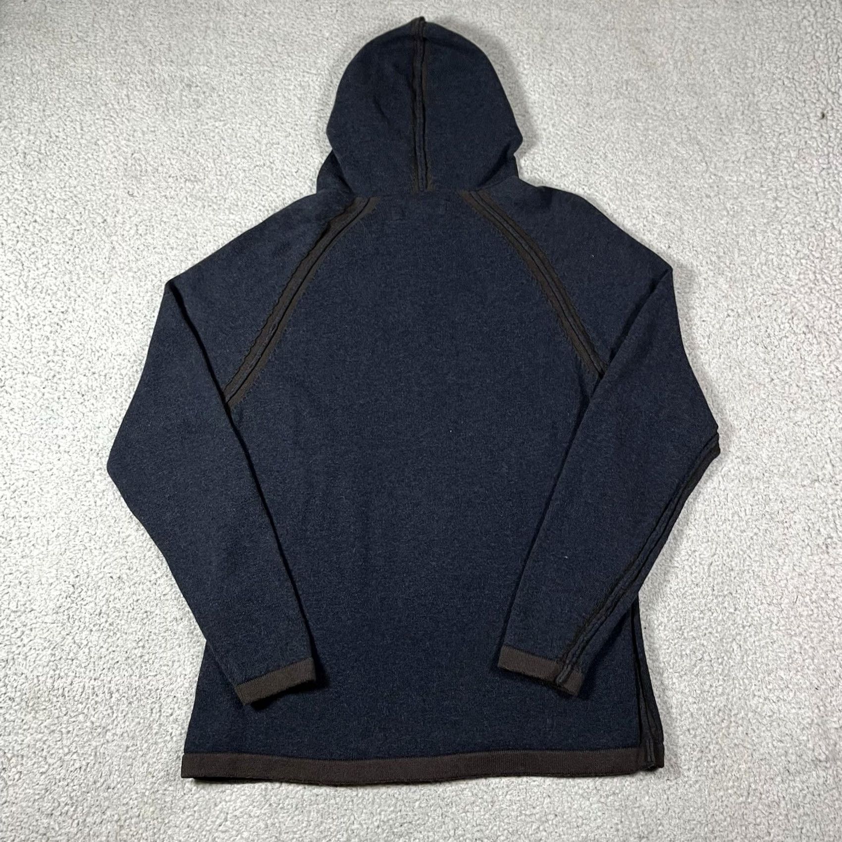 Carbon2Cobalt VINTAGE Carbon 2 Cobalt Hoodie Mens M Blue Cotton Cashmere Sweater Preppy Hiatus Raglan Size US M / EU 48-50 / 2 - 6 Thumbnail