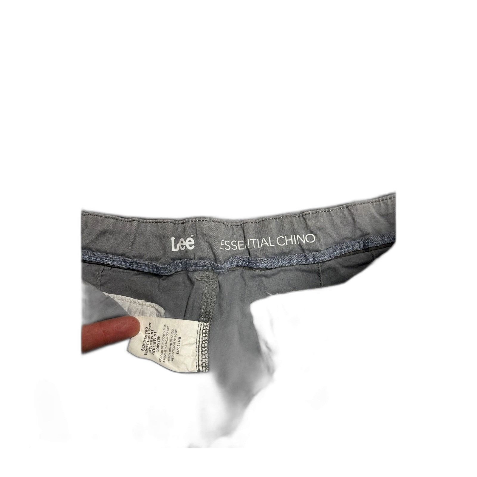 Lee Lee Essential Chino Women Stretch Wide Pants 16 Medium Gray Size US 26 / EU 42 - 2 Thumbnail