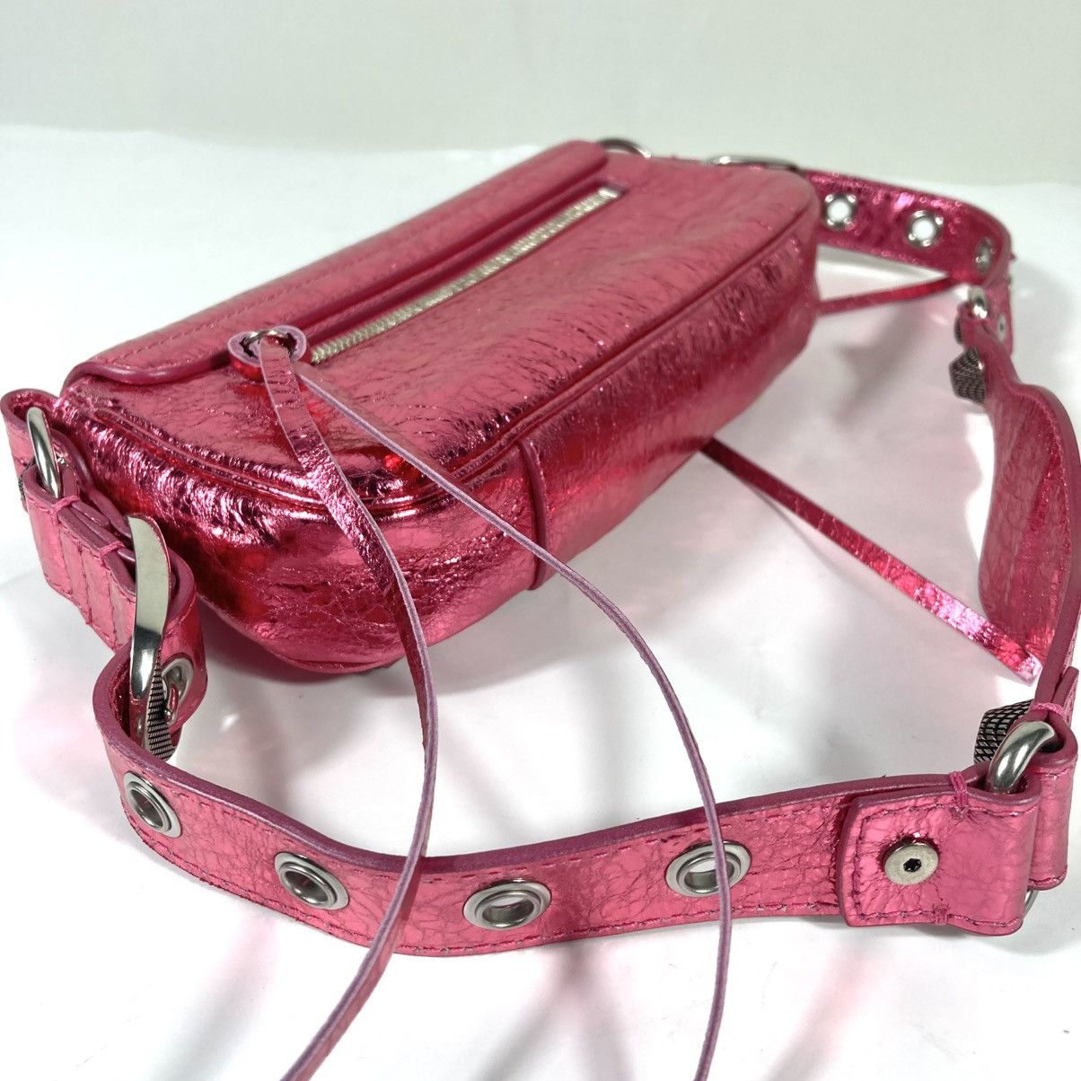 Balenciaga Balenciaga XSmall Le Cagole Metallic Leather Shoulder Bag Size ONE SIZE - 16 Thumbnail