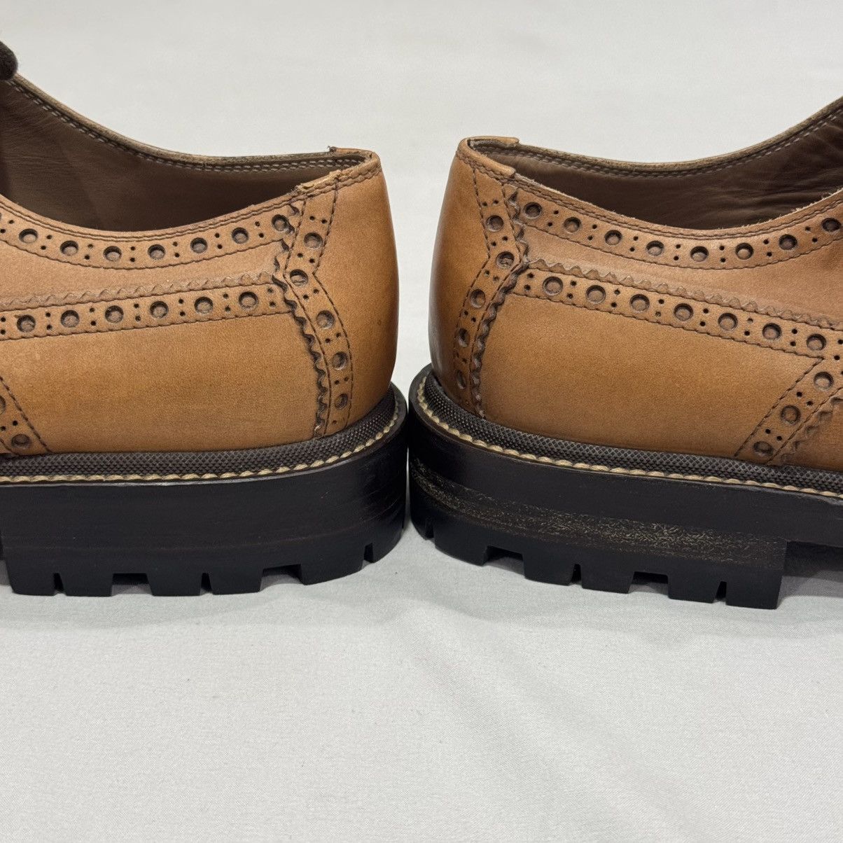Brunello Cucinelli Brunello Cucinelli Wingtip Brogue Leather Shoes – Brown 🔥 Size US 10.5 / EU 43-44 - 19 Thumbnail