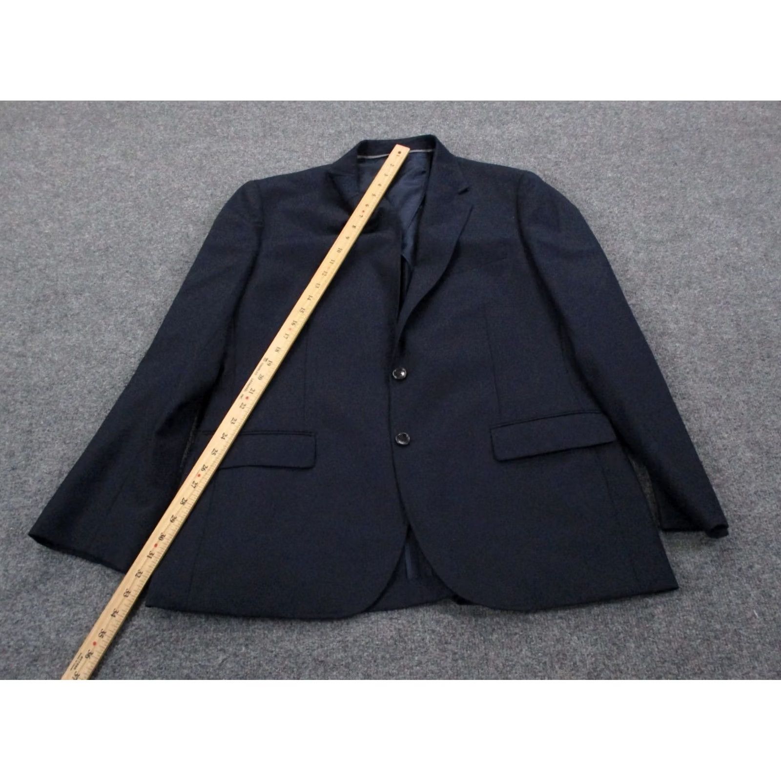 J.Crew J. Crew Blazer Mens 44R Navy Wool Sport Two-Button Vitale Barberis Canonico Flannel Tweed Solid Jacket Size 44R - 6 Thumbnail
