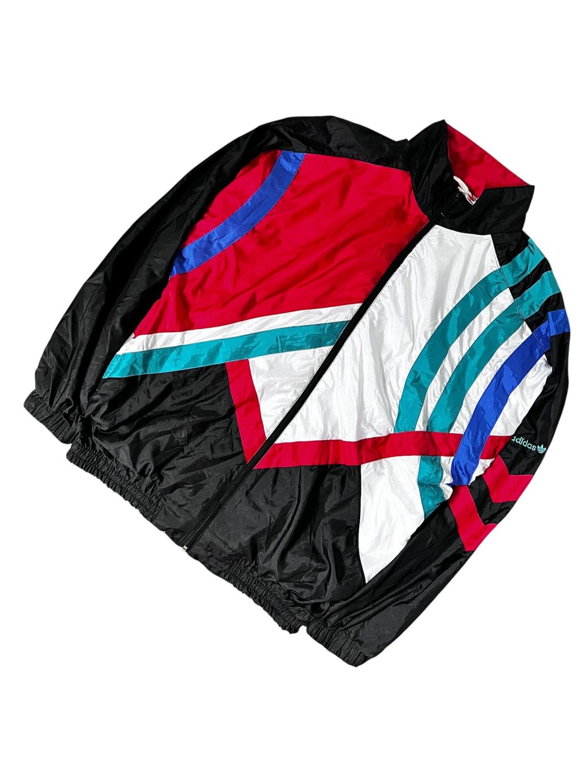 Adidas Adidas Colour Block 80-90s Windbreaker Jacket Size US L / EU 52-54 / 3 - 3 Thumbnail