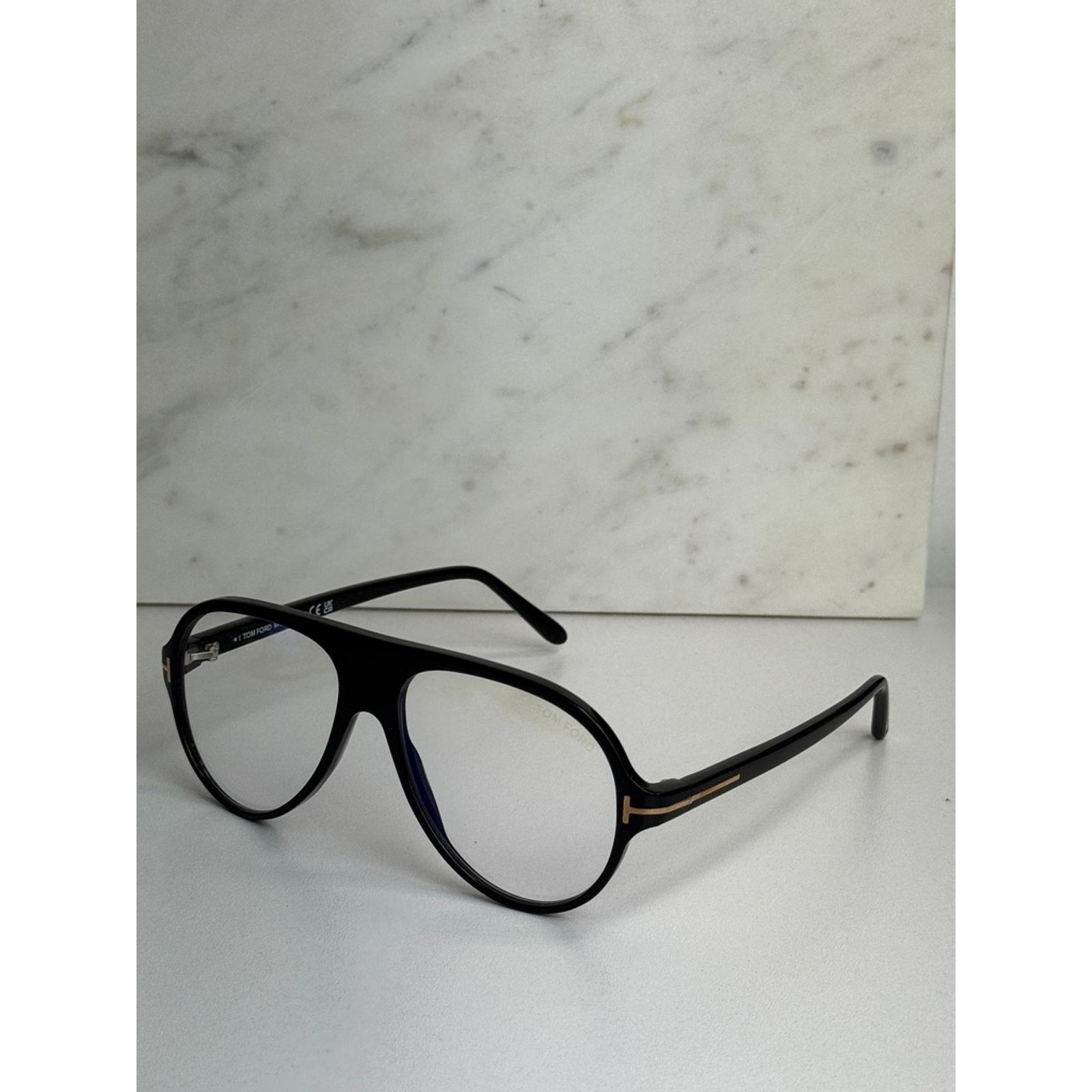 Tom Ford NEW Tom Ford FT5012-B Bluelight Aviator Frames in Black Size ONE SIZE - 3 Thumbnail