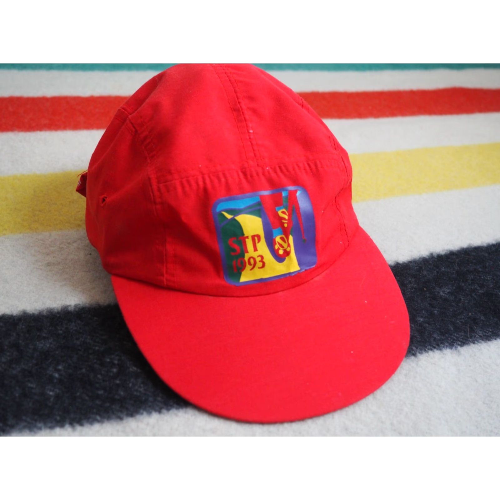 Vintage VINTAGE 90s STP Seattle Portland Cycling Biking Red Panel Outdoor Hat Cap OSFM Adjustable Men Mens Size ONE SIZE - 2 Thumbnail