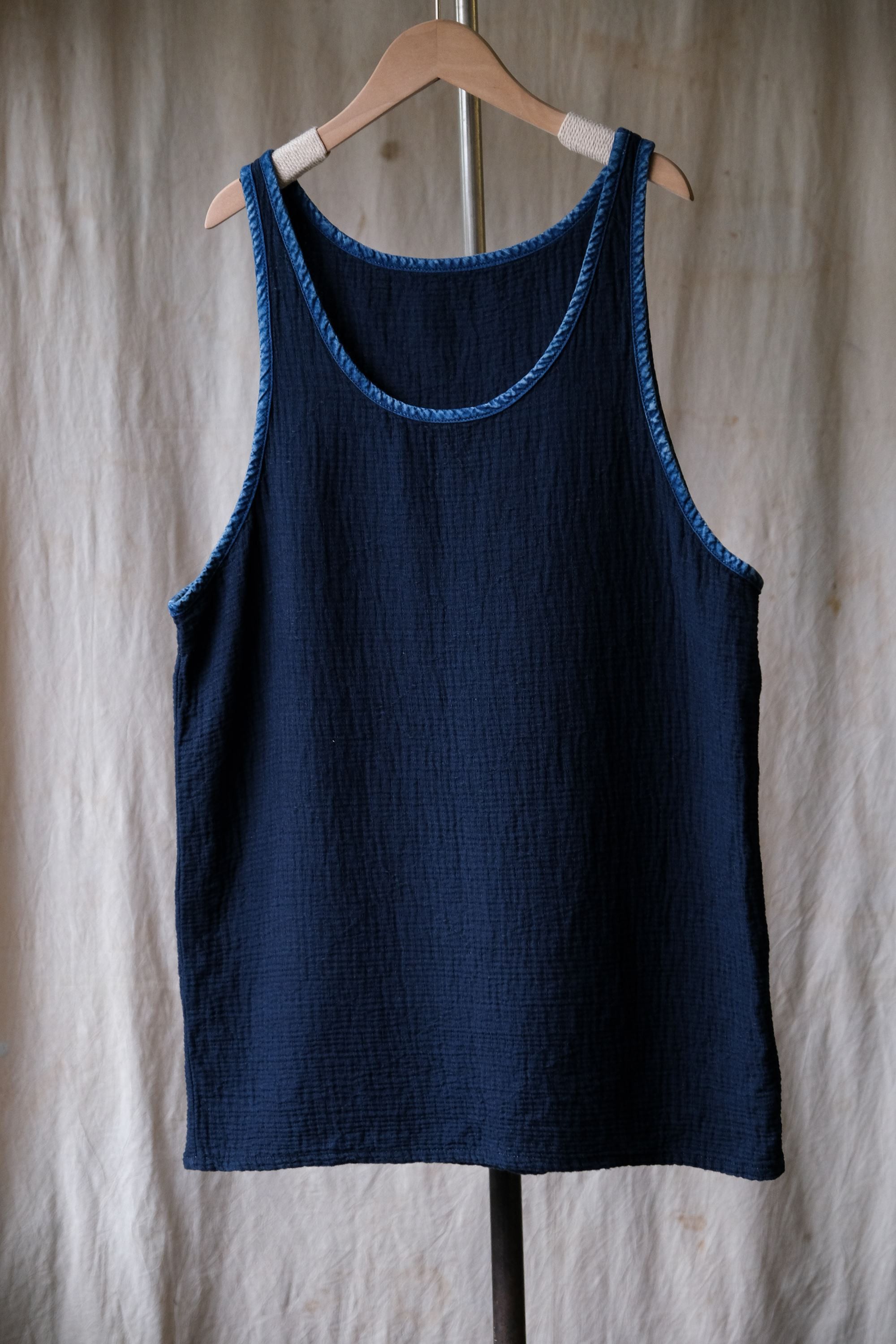 Porter Classic Porter Classic - Kendo x Sashiko Tank Top - INDIGO Size US M / EU 48-50 / 2 - 1 Thumbnail
