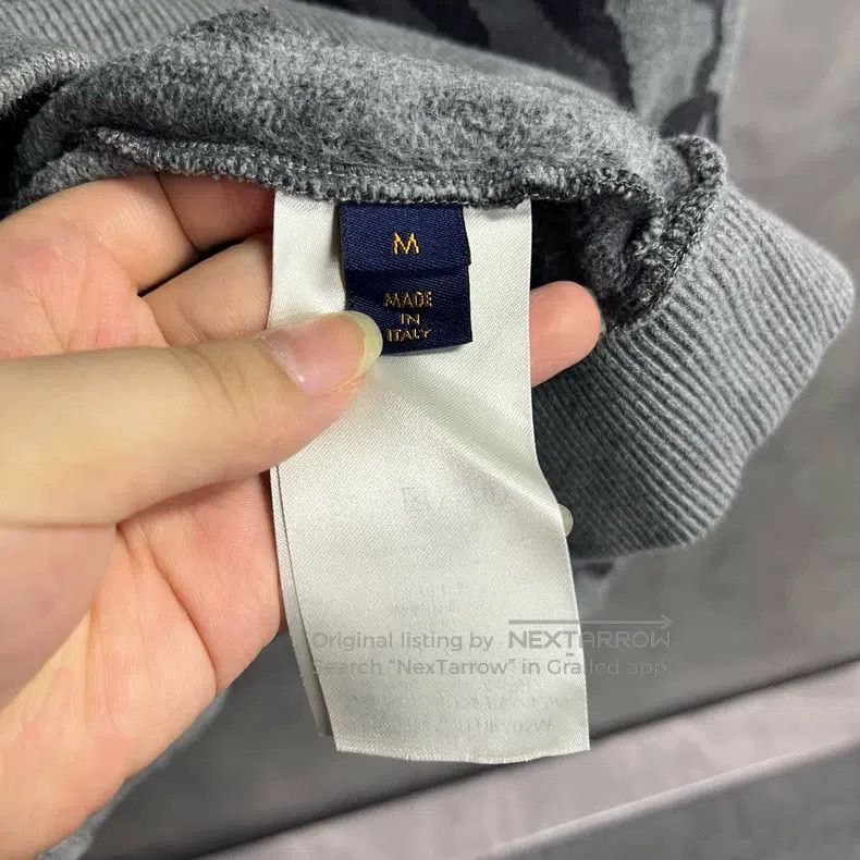 Louis Vuitton Louis Vuitton Grey Logo Full Print sweatshirt Size US M / EU 48-50 / 2 - 4 Thumbnail