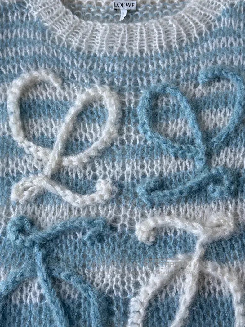 Loewe Loewe Blue Mohair Sweater Size S / US 4 / IT 40 - 3 Thumbnail