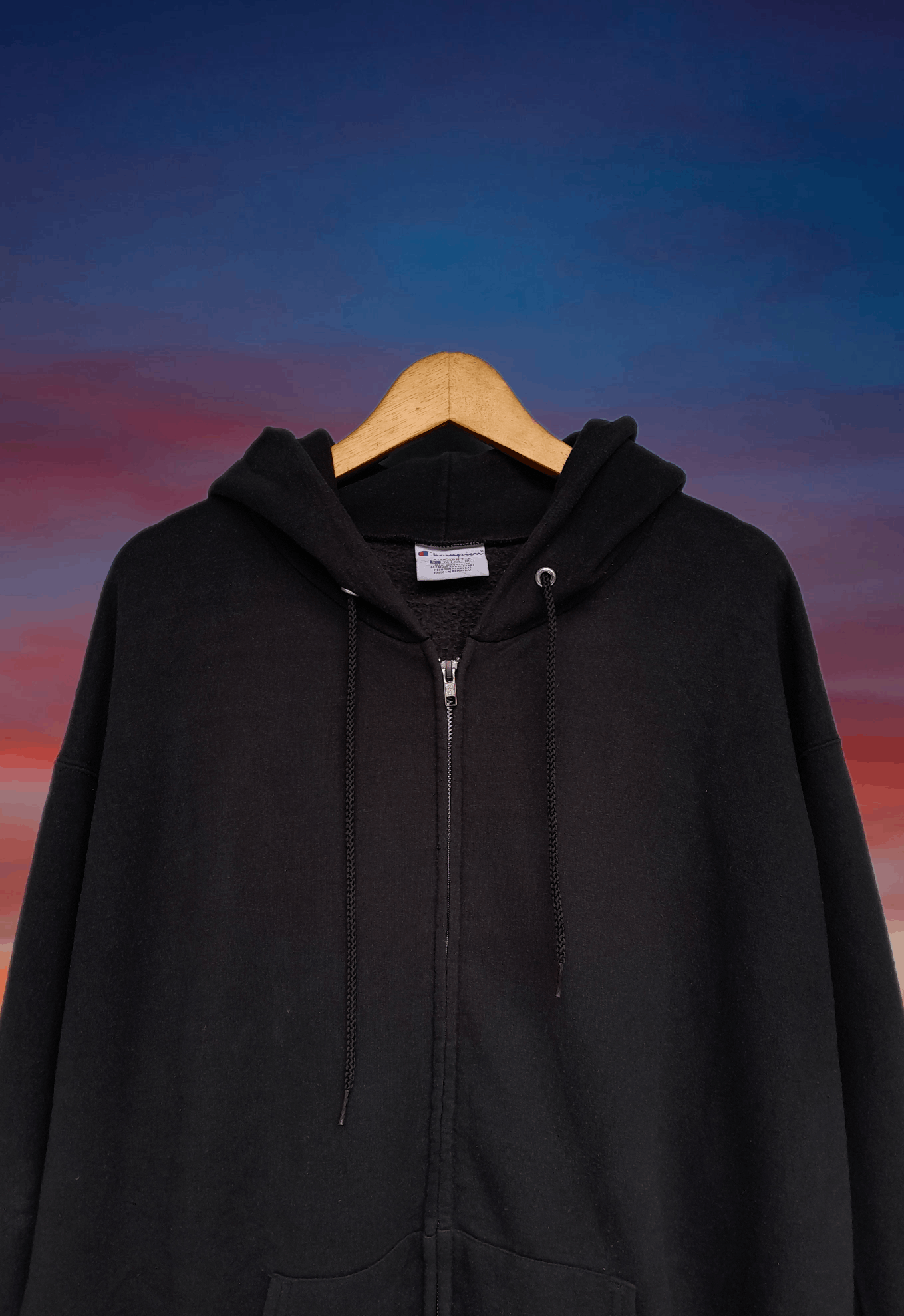 Champion Y2K streetwear Blank champion zipper hoodie Size US XL / EU 56 / 4 - 3 Thumbnail