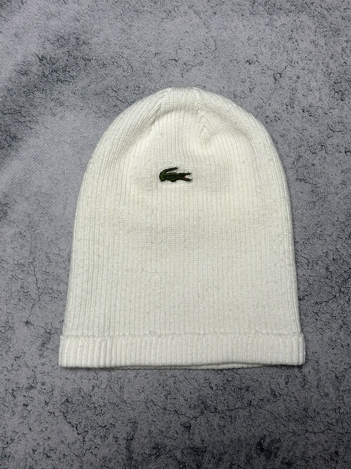 Lacoste Vintage Lacoste Chemise Logo Beanie Hat Size ONE SIZE - 10 Thumbnail