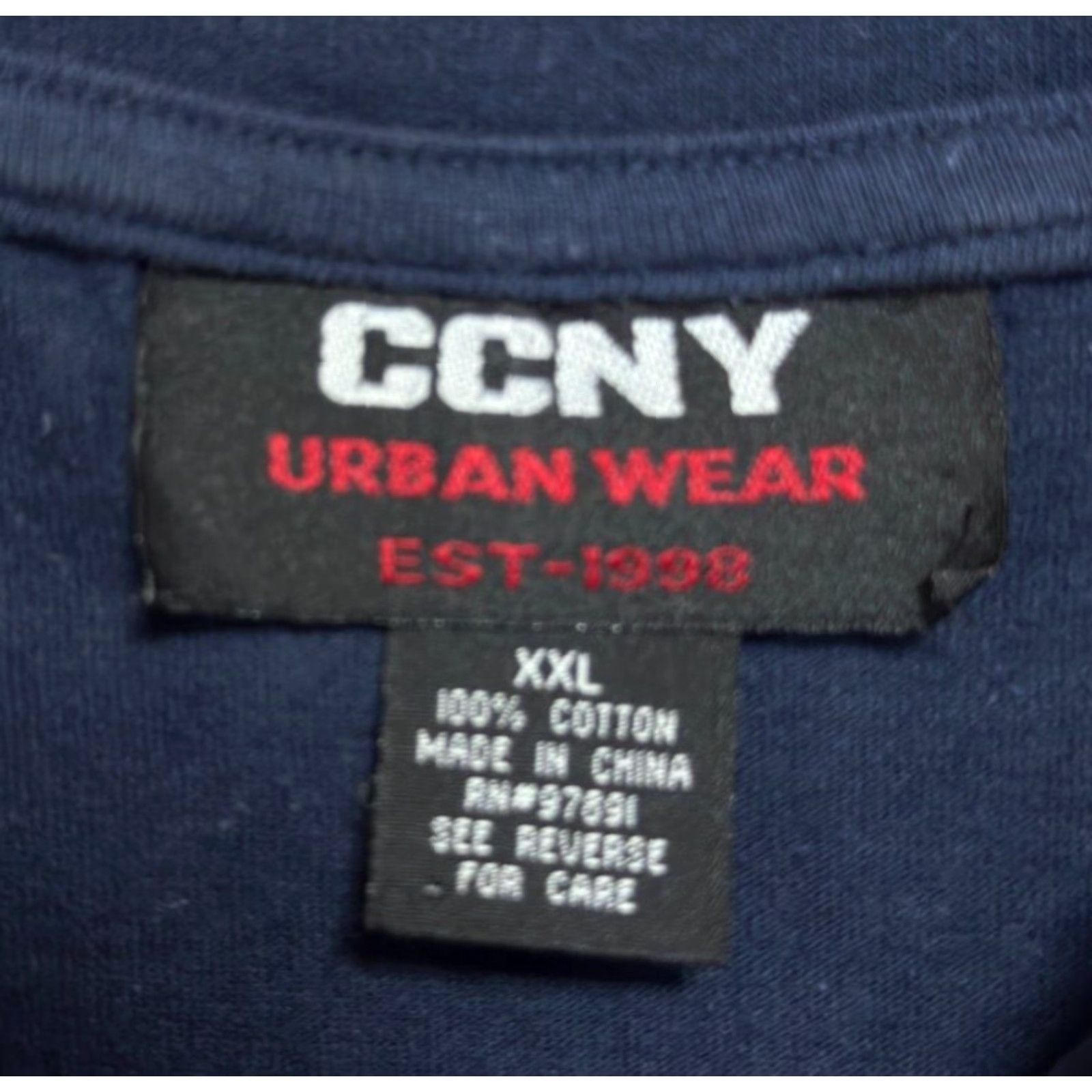 Doublet VINTAGE CCNY T-Shirt Men 2XL Blue 90s Hip Hop Rapper Double-Sided Graphic Print Urban Wear Mens Shirt Size US XXL / EU 58 / 5 - 3 Thumbnail
