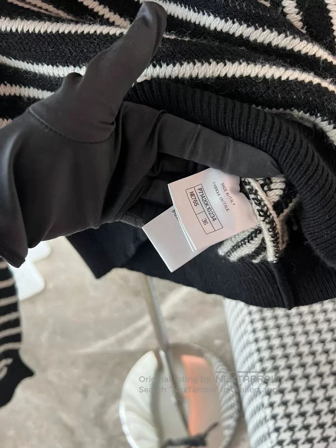 Chanel Chanel Black Striped Cashmere Sweater. Size US S / EU 44-46 / 1 - 4 Thumbnail