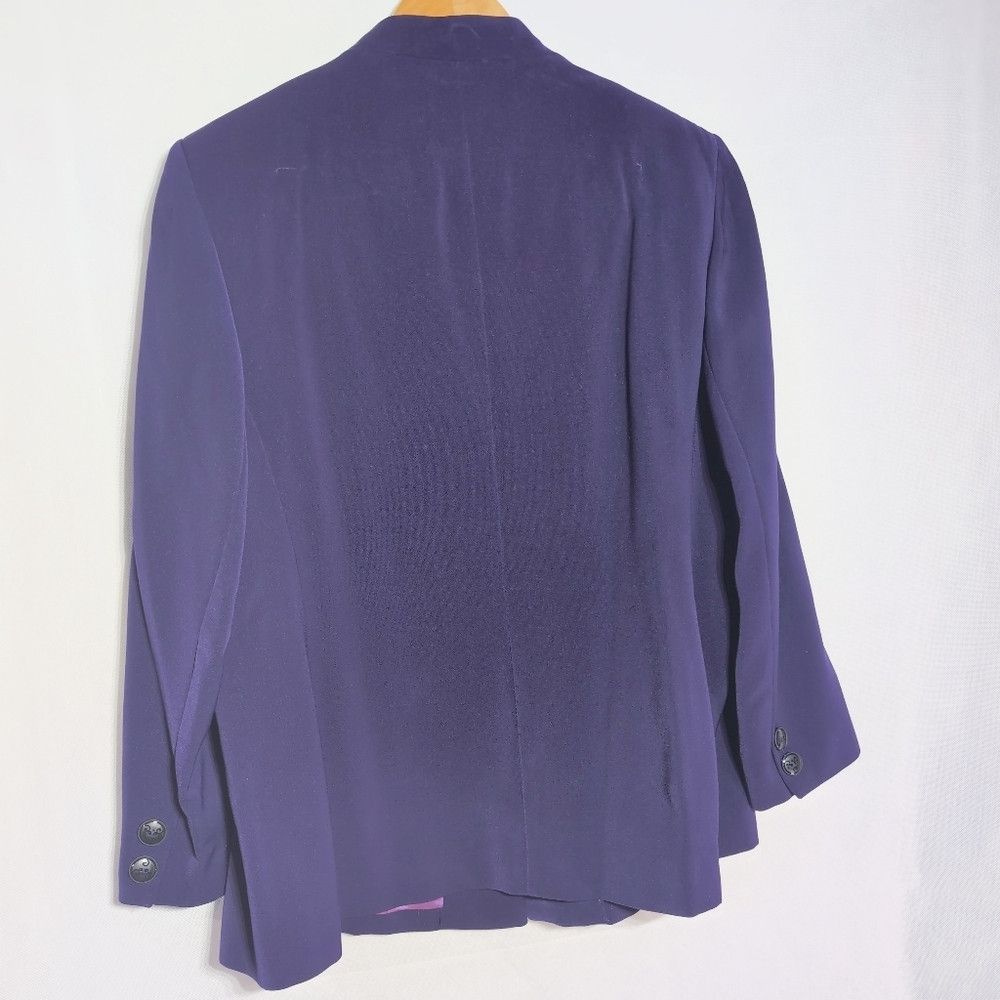 Other Vintage Elegant Purple Women's 20W Jacket & Skirt Suit Set Size 3XL / US 20-22 - 4 Thumbnail