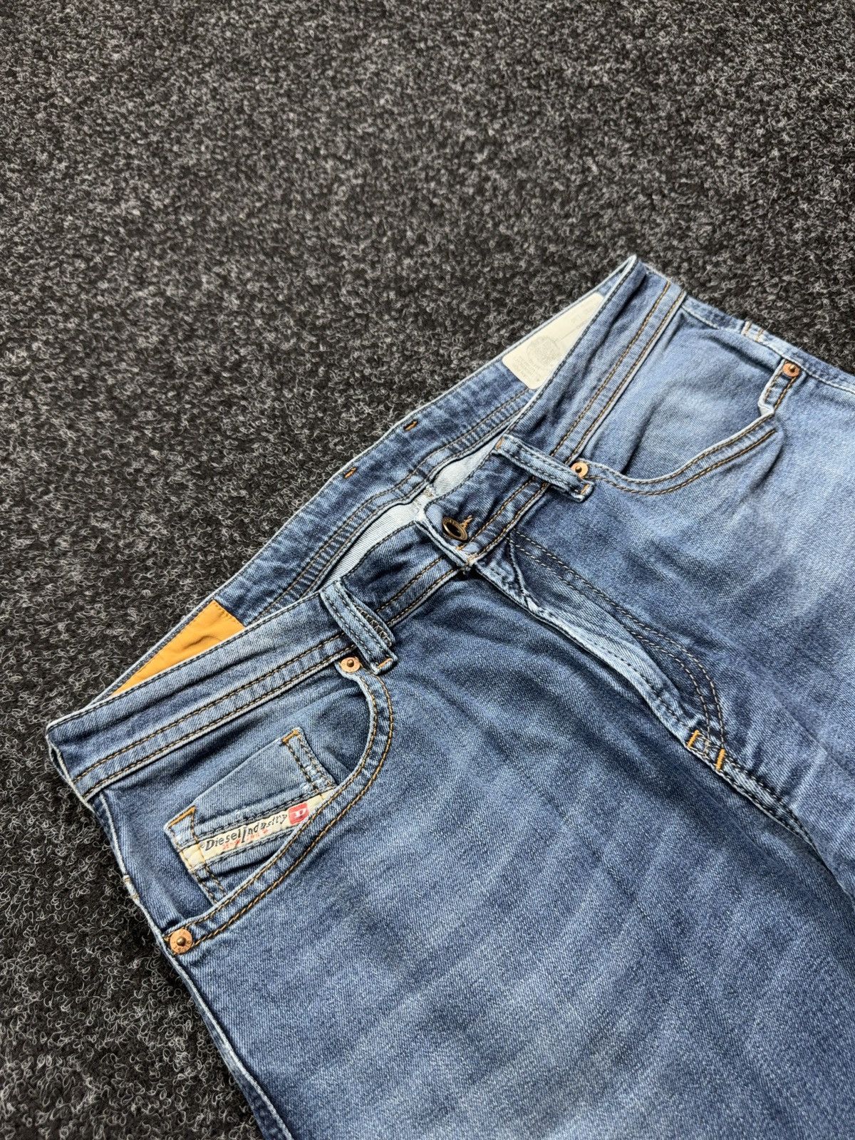 Diesel 00s Luxury Y2K Diesel Thommer Slim Skinny Distressed Jeans Size US 33 - 4 Thumbnail