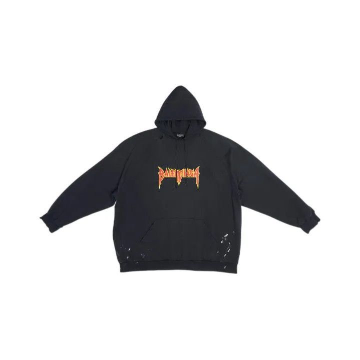 Balenciaga Balenciaga SS22 Logo Print Black Hoodie Size US M / EU 48-50 / 2 - 1 Thumbnail