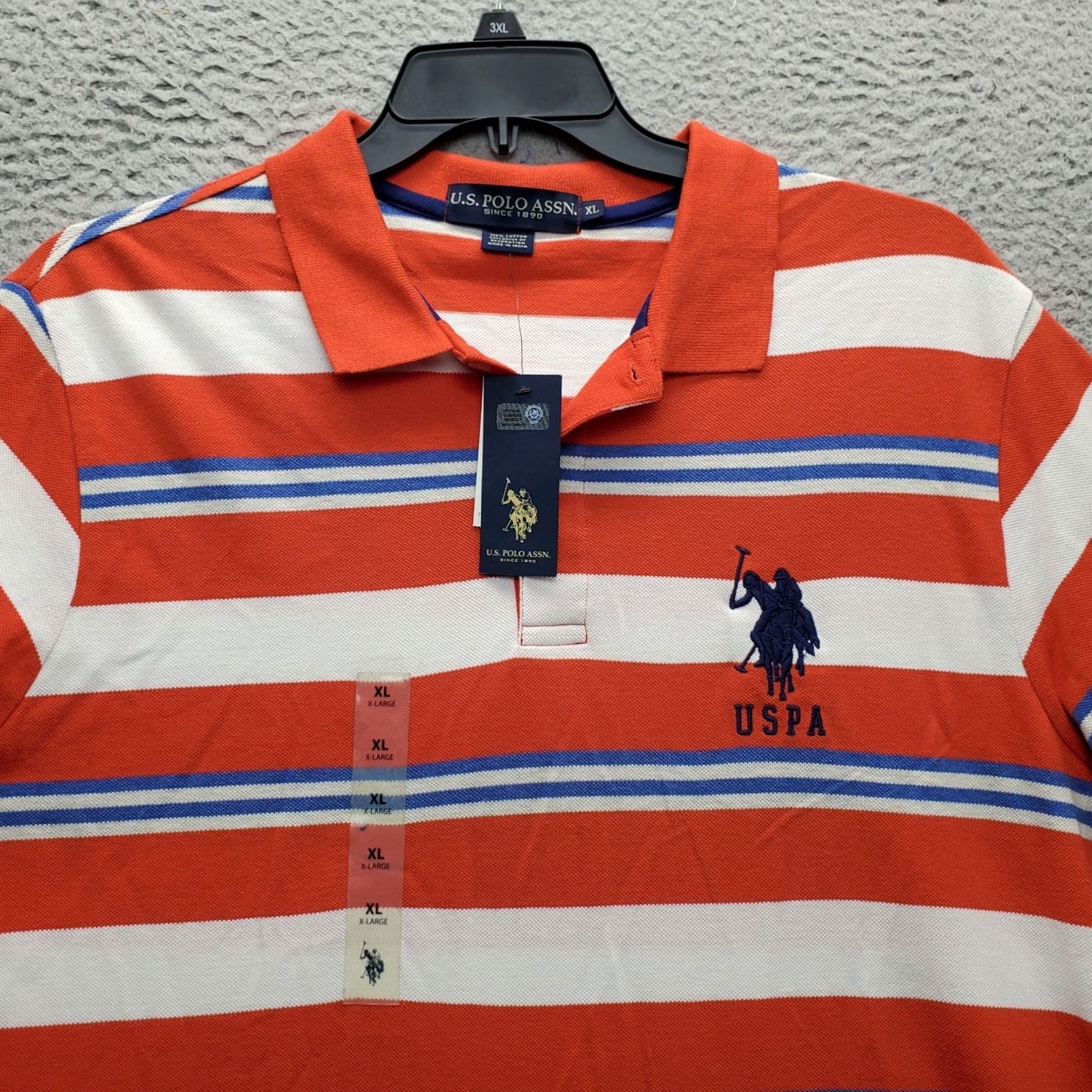 Vintage US Polo Assn. Polo Shirt Mens XL Multi Stripe Performance Big Pony High Low Slit Size US XL / EU 56 / 4 - 3 Thumbnail