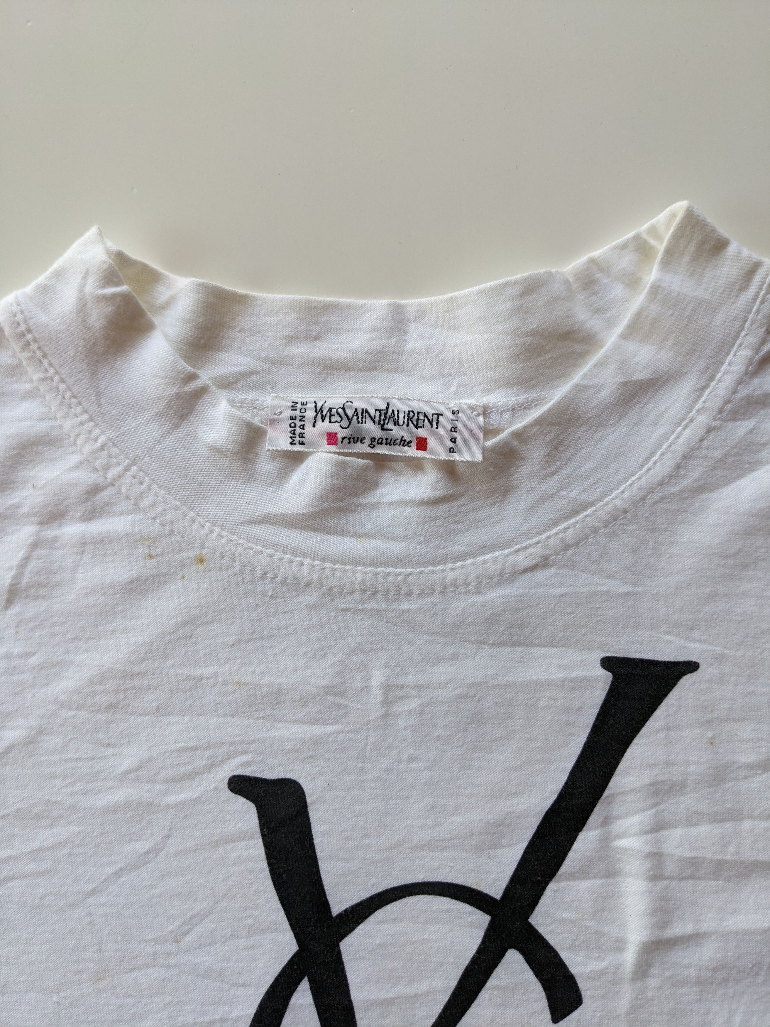 Vintage × Yves Saint Laurent Vintage 80s Yves Saint Laurent crop top shirt Size M / US 6-8 / IT 42-44 - 3 Thumbnail