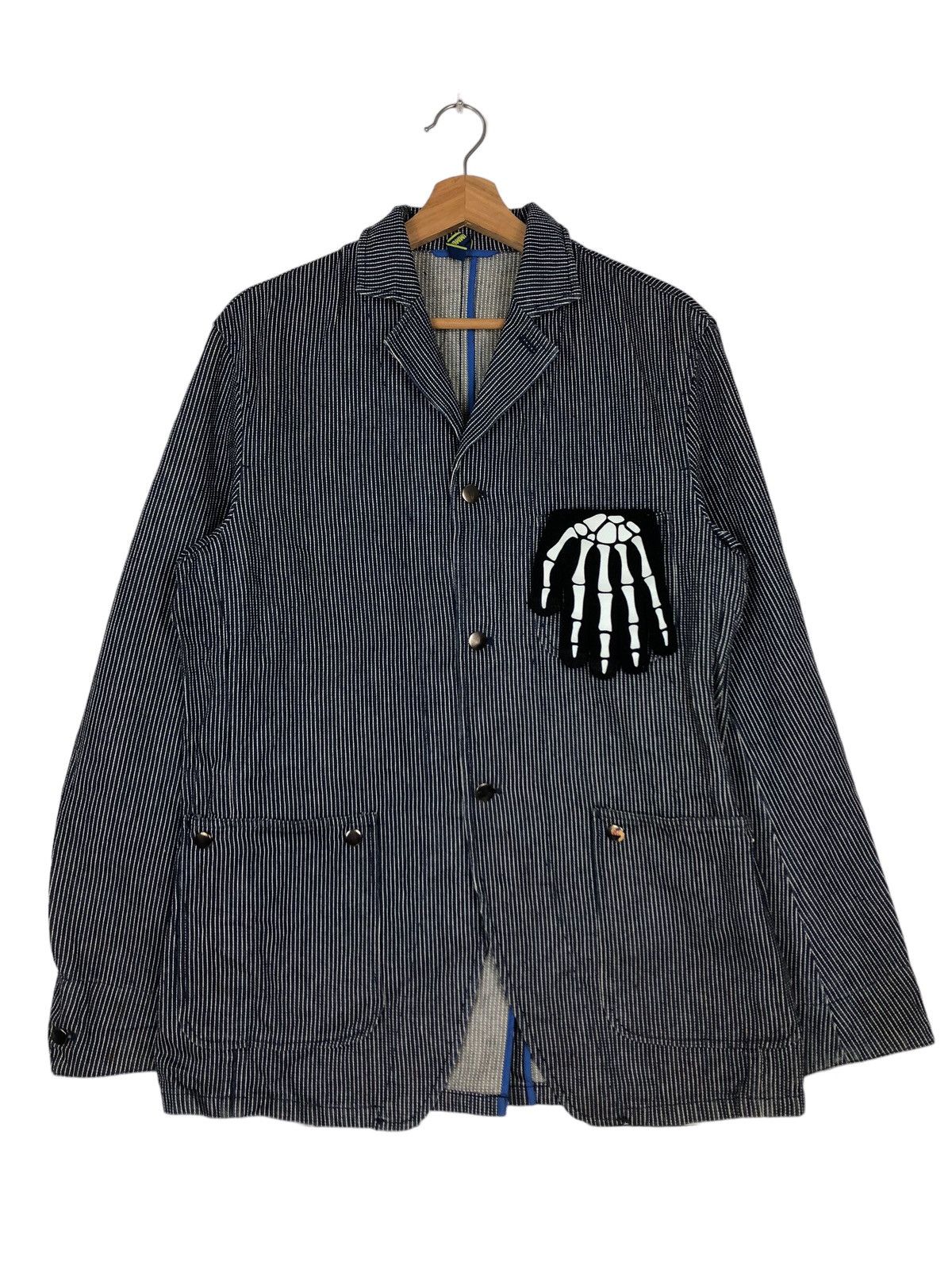 Japanese Brand 🔥90’s HIKORY CHORE WORK JACKET EURO IMMORTAL KAPITAL JAPAN Size US M / EU 48-50 / 2 - 1 Thumbnail