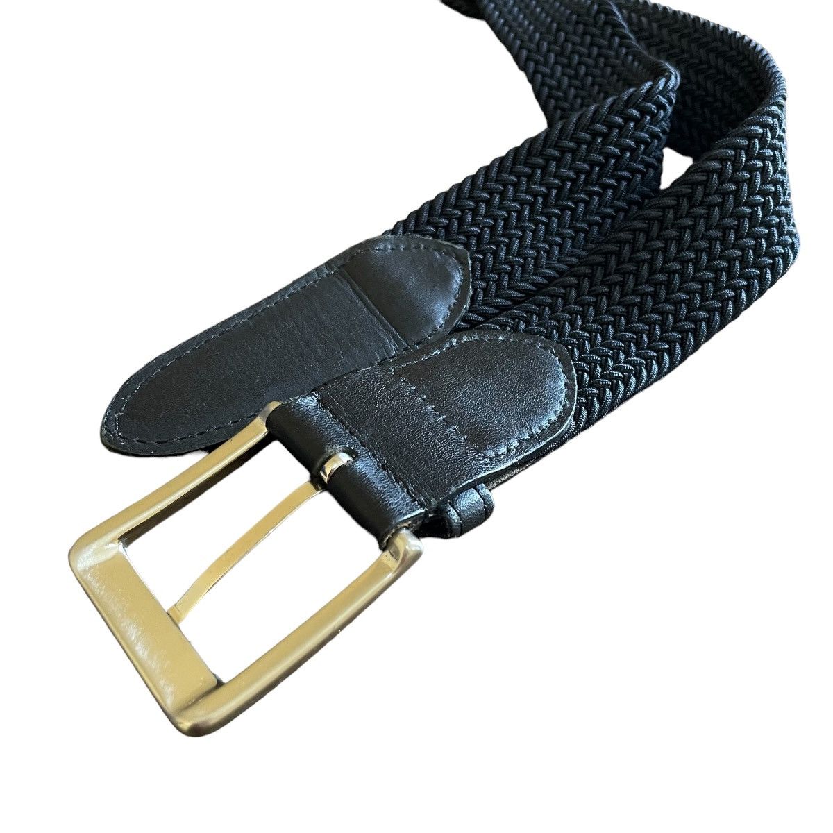 Burberry × Vintage Vintage Burberry Golf Braided Cloth Black Belt Size ONE SIZE - 6 Thumbnail