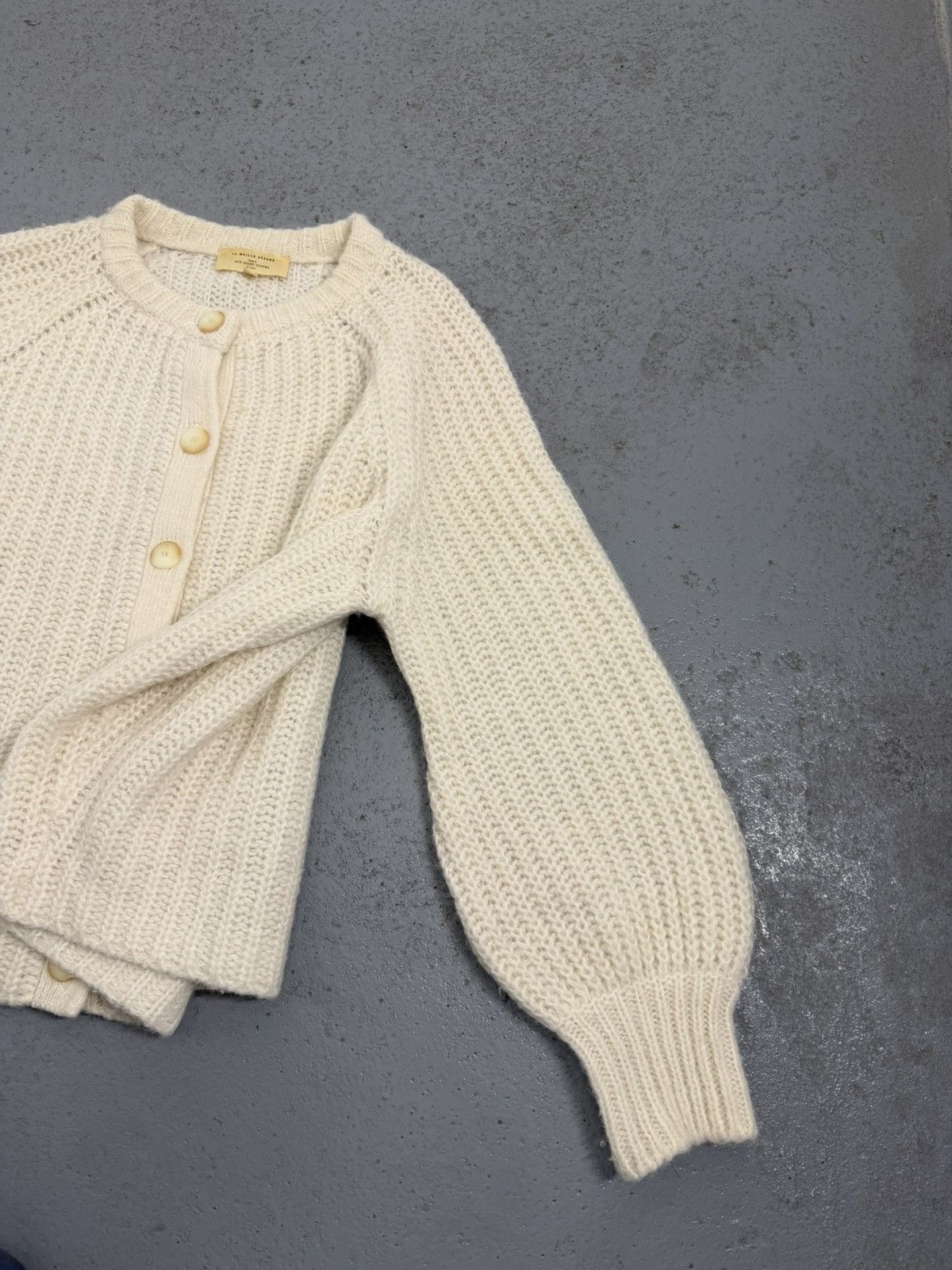 Sezane Sezane Milky Alpaca Knitted Wool Cardigan Size L / US 10 / IT 46 - 5 Thumbnail