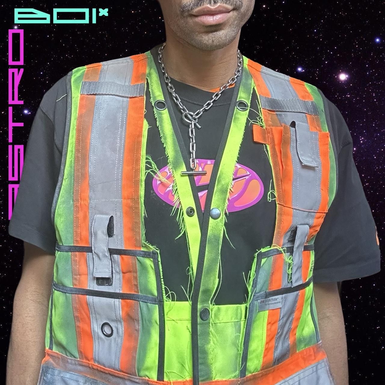 Vintage ASTROBOI* 3M Deconstructed Construction Vest - XL Size US M / EU 48-50 / 2 - 6 Thumbnail