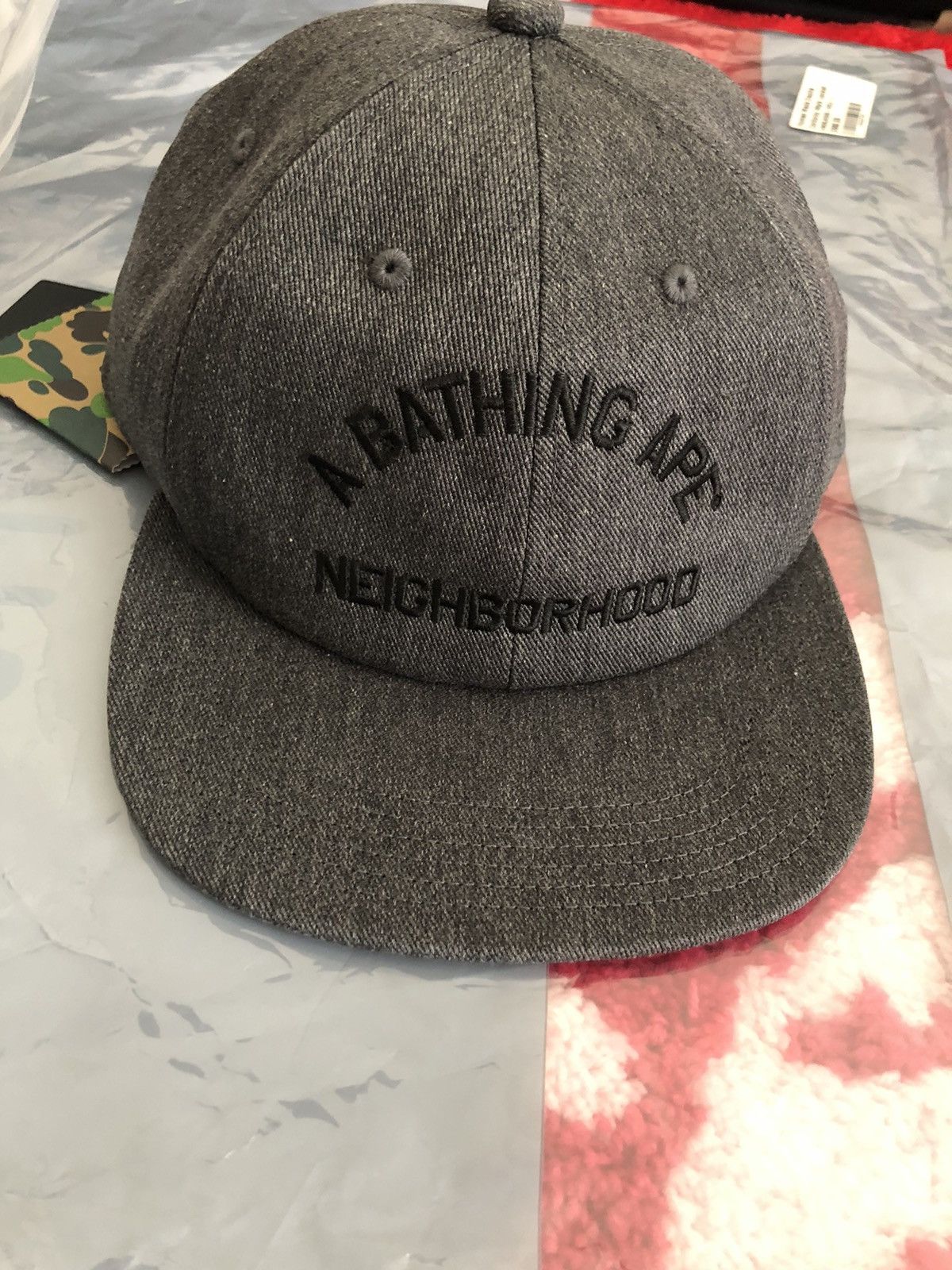 APE x NEIGHBORHOOD BROTHERHOOD NA ロゴキャップ NEIGHBORHOOD 新品 エイプ A BATHING APE x ネイバーフッド