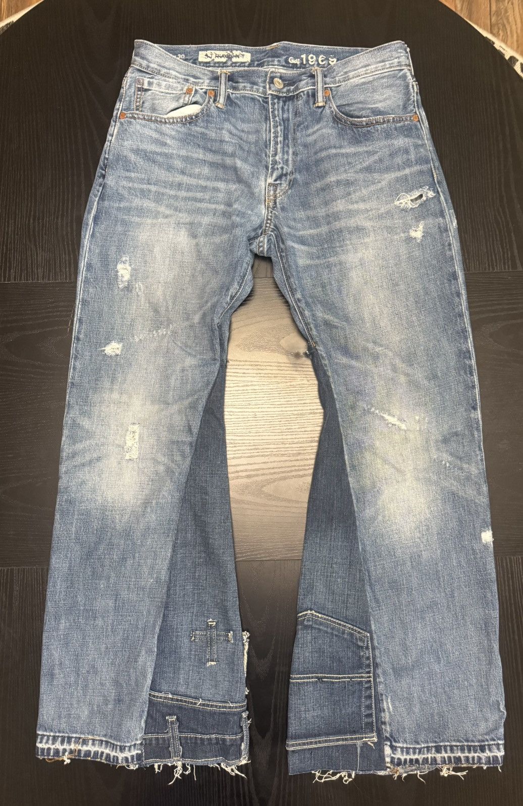 Gap Custom Vintage Gap Blue Flared Denim Jeans Size US 30 / EU 46 - 1 Thumbnail