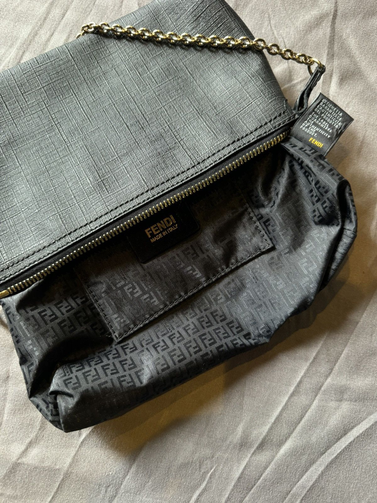 Fendi Fendi Black Zucca Coated Canvas Accessories Pochette Size ONE SIZE - 7 Thumbnail