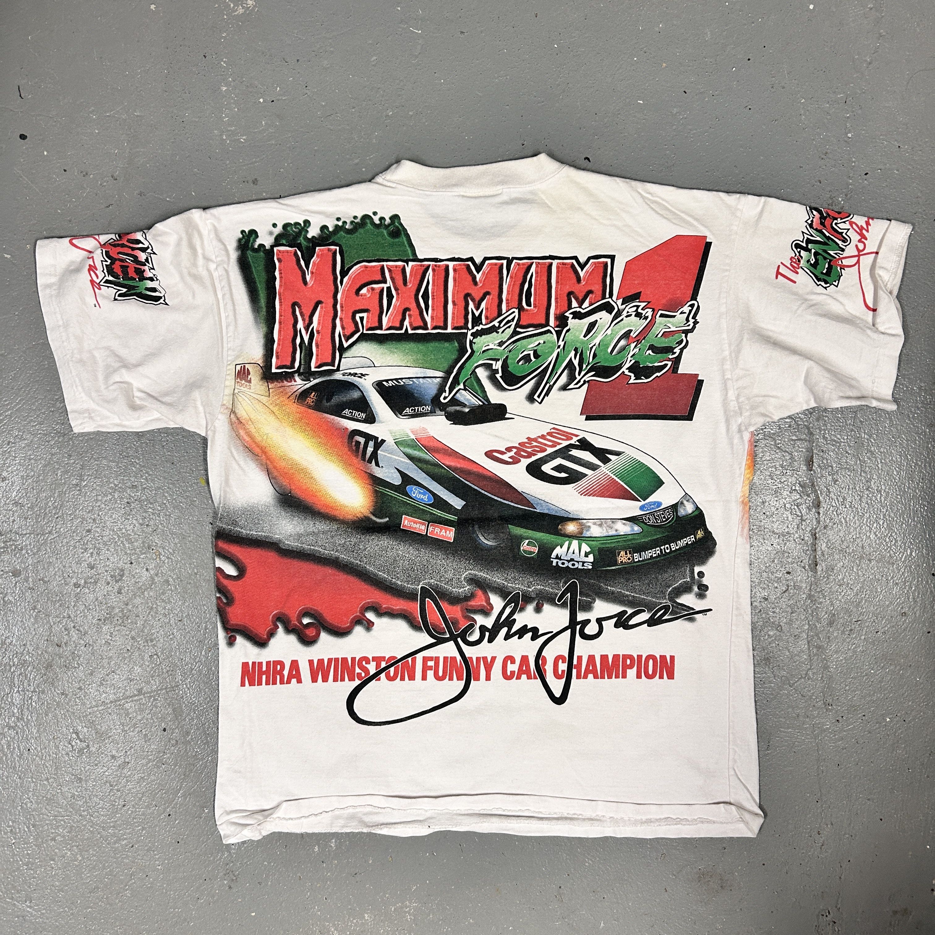 Other 90s John Force Castrol GTX NHRA 1997 Racing T-Shirt Size US XL / EU 56 / 4 - 2 Thumbnail