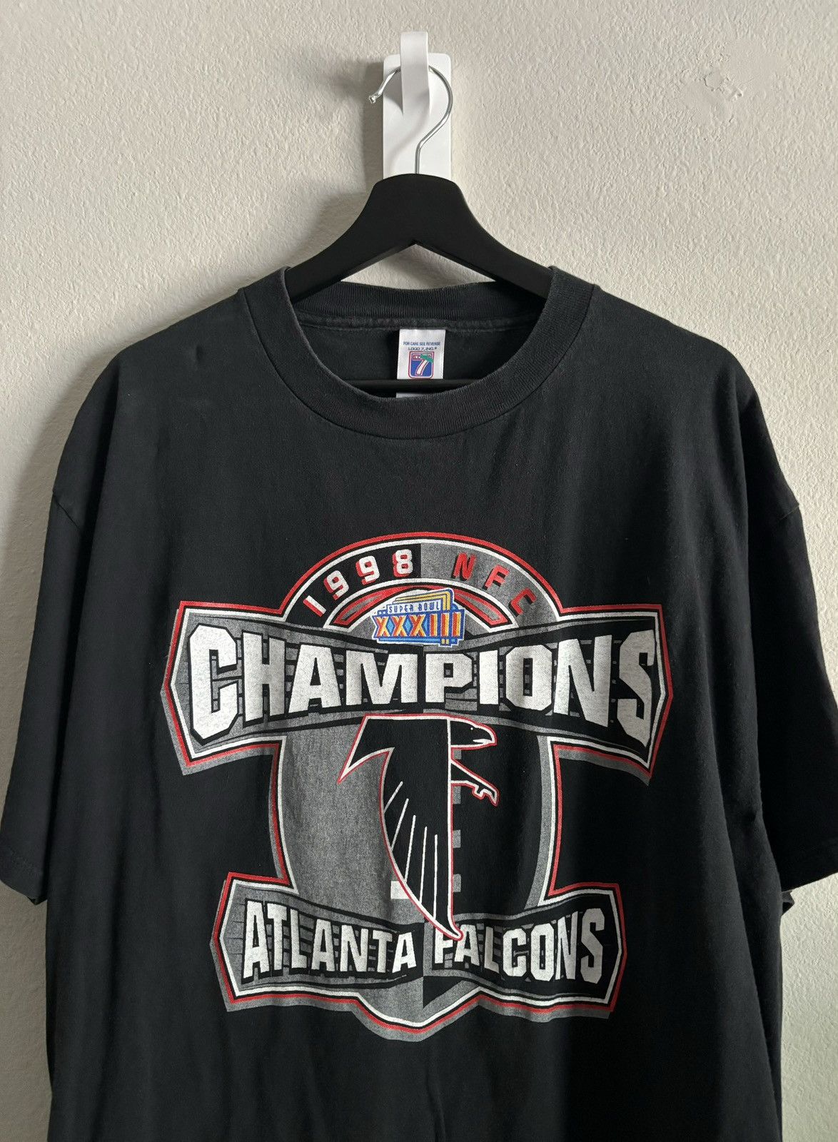 Vintage 1998 NFC Champions Atlanta Falcons T shirt Size US XL / EU 56 / 4 - 7 Thumbnail