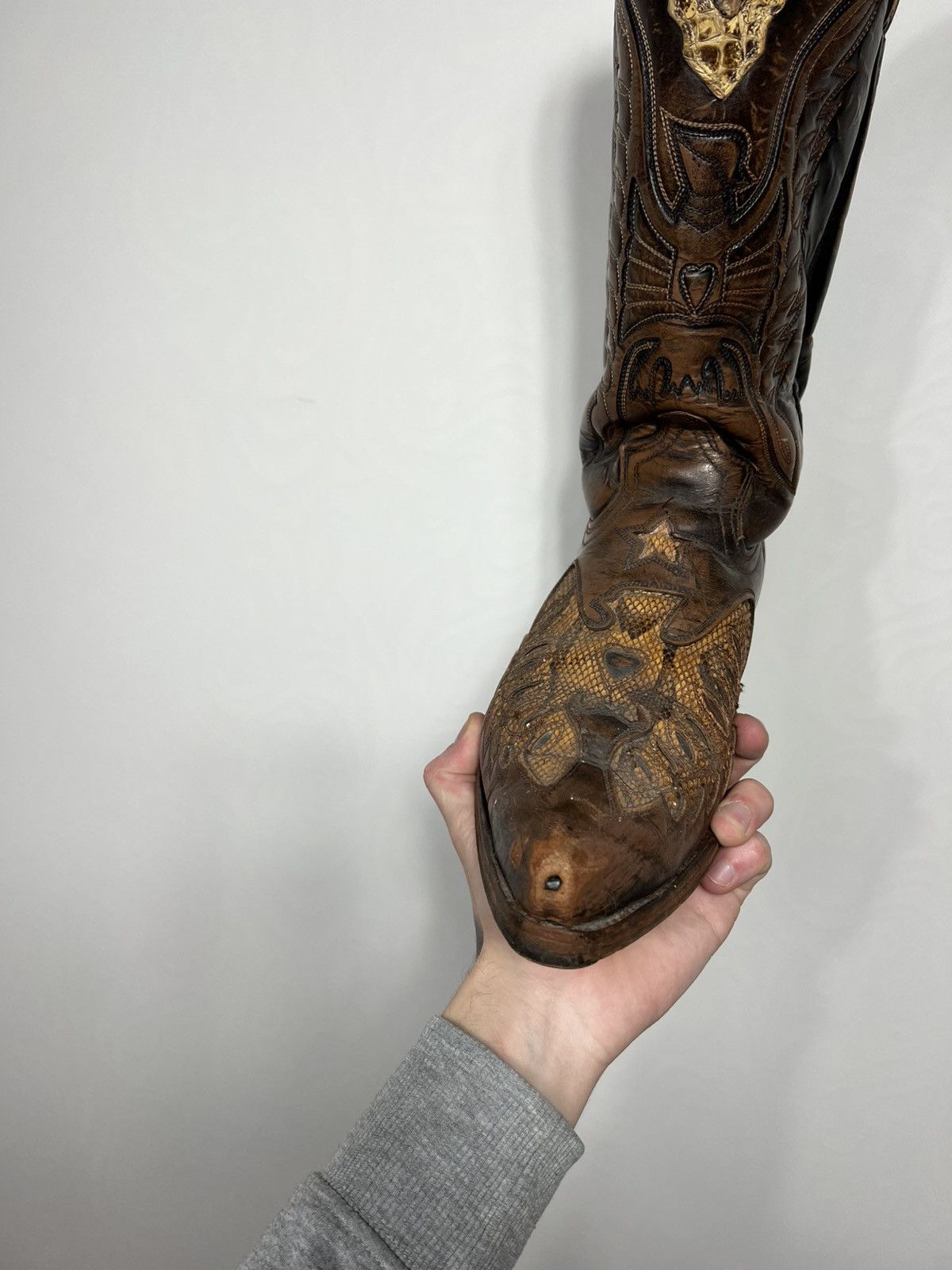 Vintage Vintage SENDRA Cowboy Leather Print Hand Tooled Boots Shoes Size US 10 / EU 43 - 8 Thumbnail
