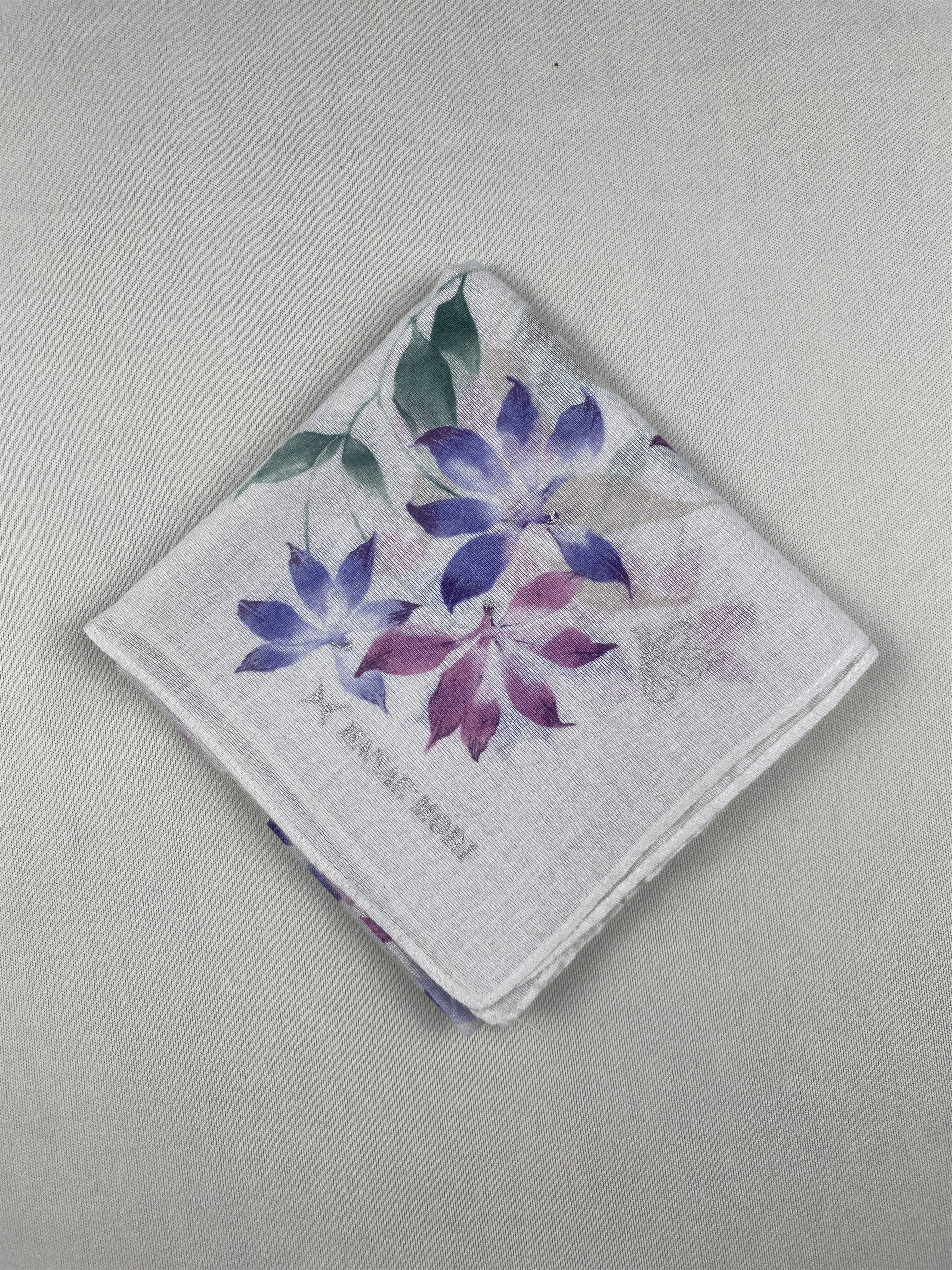 Hanae Mori Vintage Hanae Mori Handkerchief Pocket Square Bandana HM0028 Size ONE SIZE - 3 Thumbnail