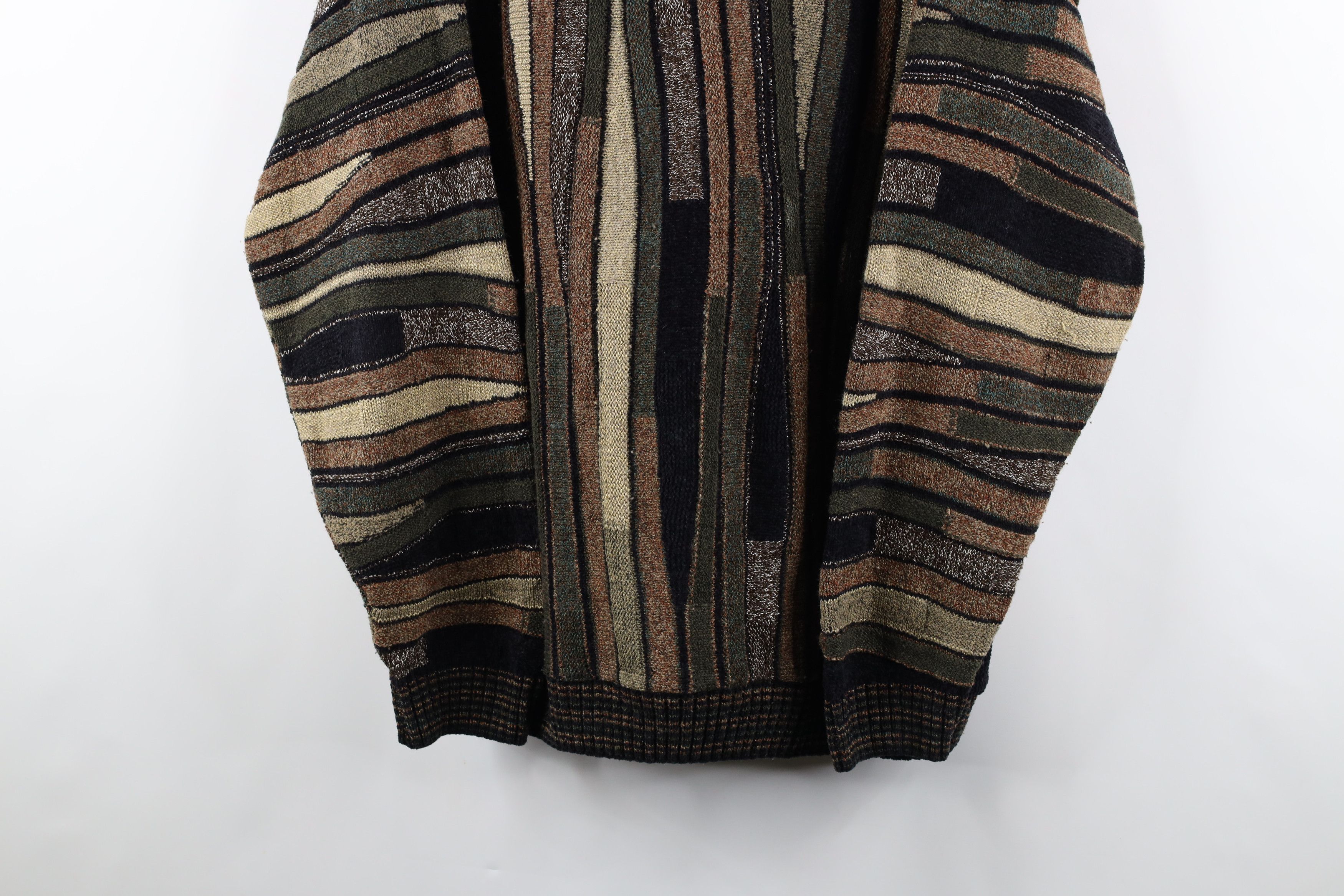 Vintage Vintage 90s Coogi Style Striped Knit Cosby Sweater USA Size US XL / EU 56 / 4 - 3 Thumbnail