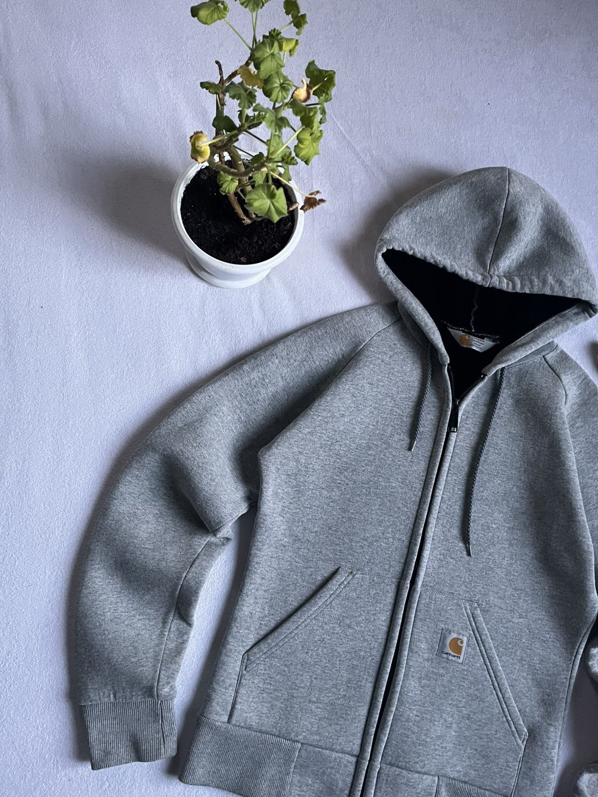 Carhartt Carhartt Women’s Zip Hoodie Grey – Size S – Fleece Size S / US 4 / IT 40 - 3 Thumbnail