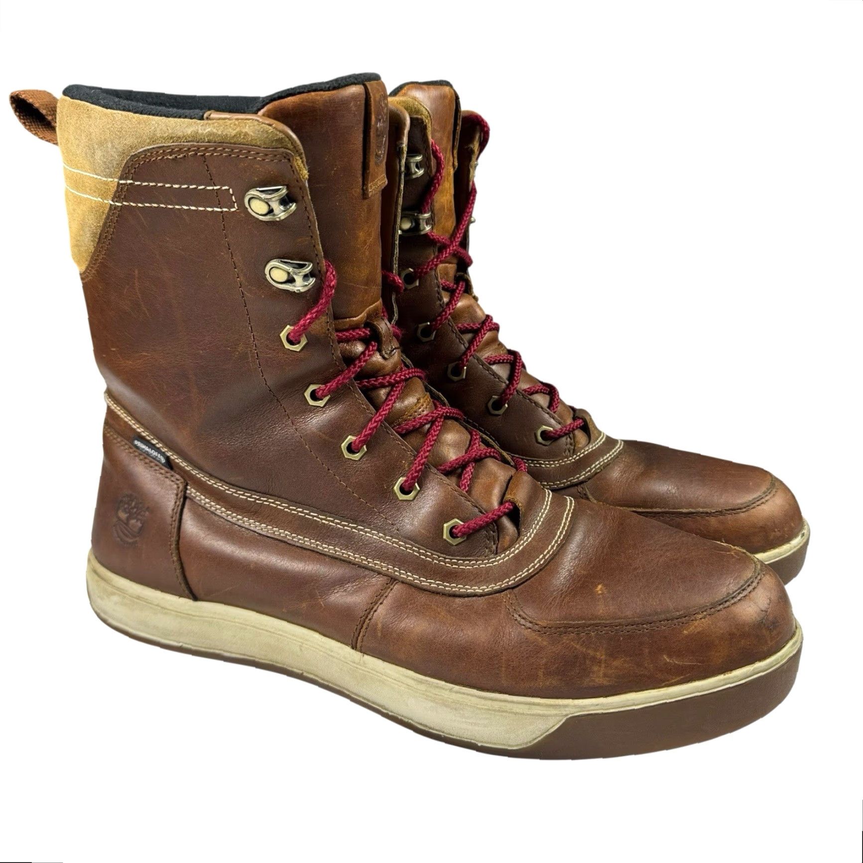 Timberland Timberland Tenmile Boots Mens 13 Waterproof Primaloft 200 Gram Workwear Utility Boots Mens 13 Brown Leather Waterproof Tongue Embroidered Logo Size US 13 / EU 46 - 2 Thumbnail