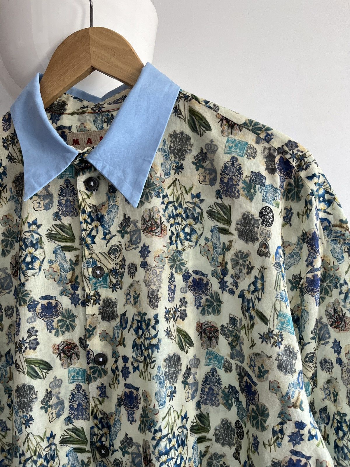 Marni Marni Floral Button Up Shirts Size US L / EU 52-54 / 3 - 9 Thumbnail